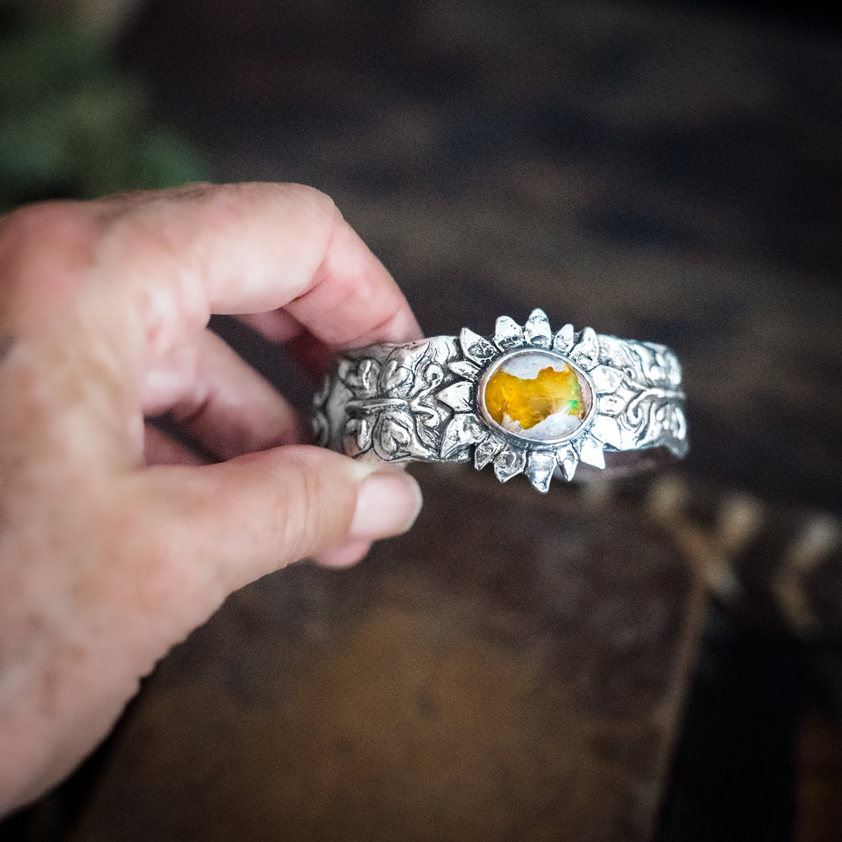 Daybreak Fire Opal Cuff