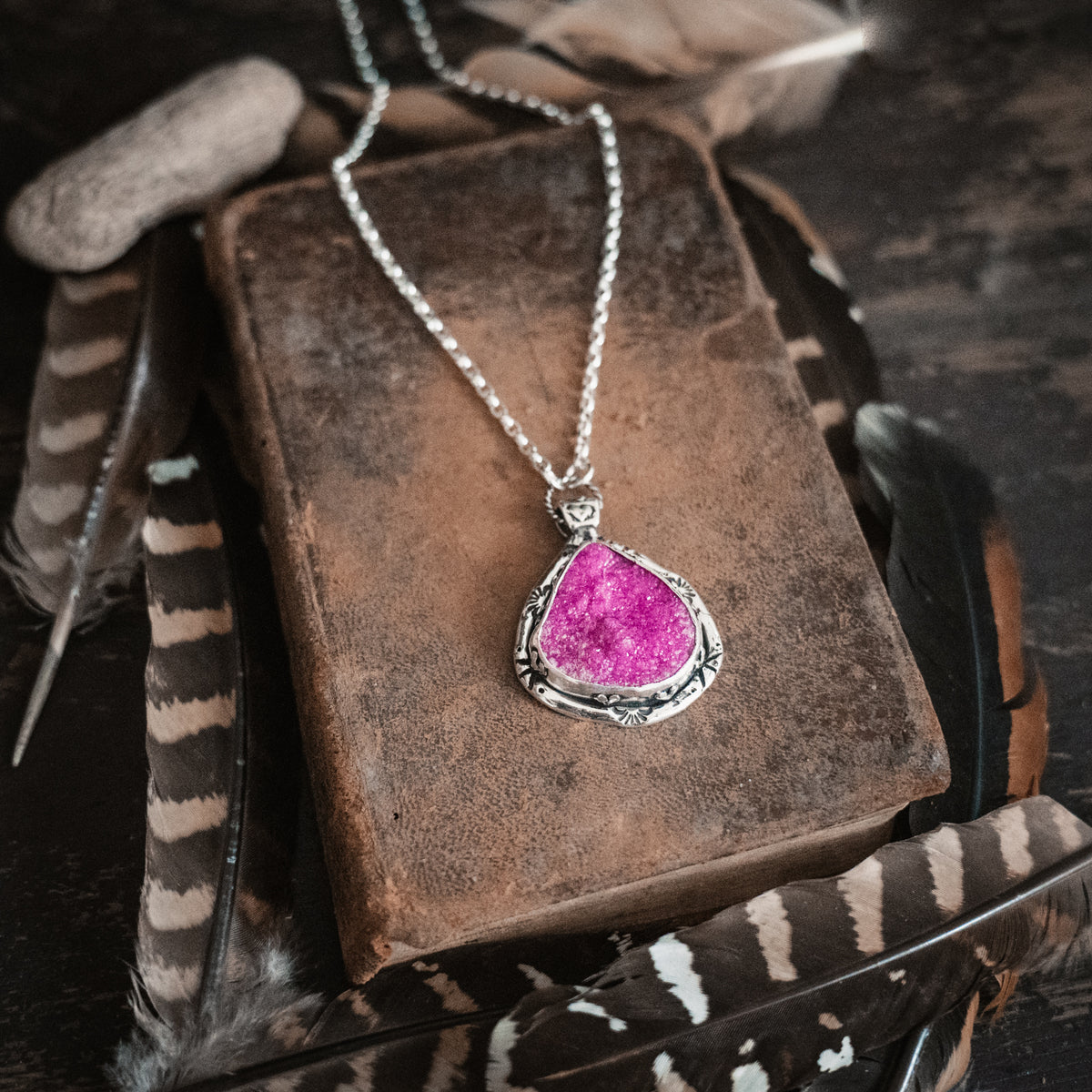 See with your Heart Cobaltoan Necklace