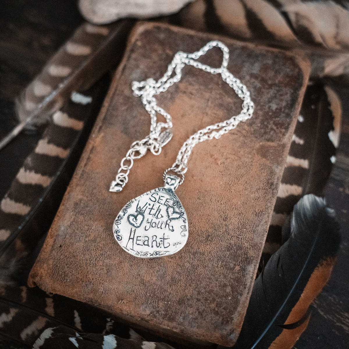 See with your Heart Cobaltoan Necklace
