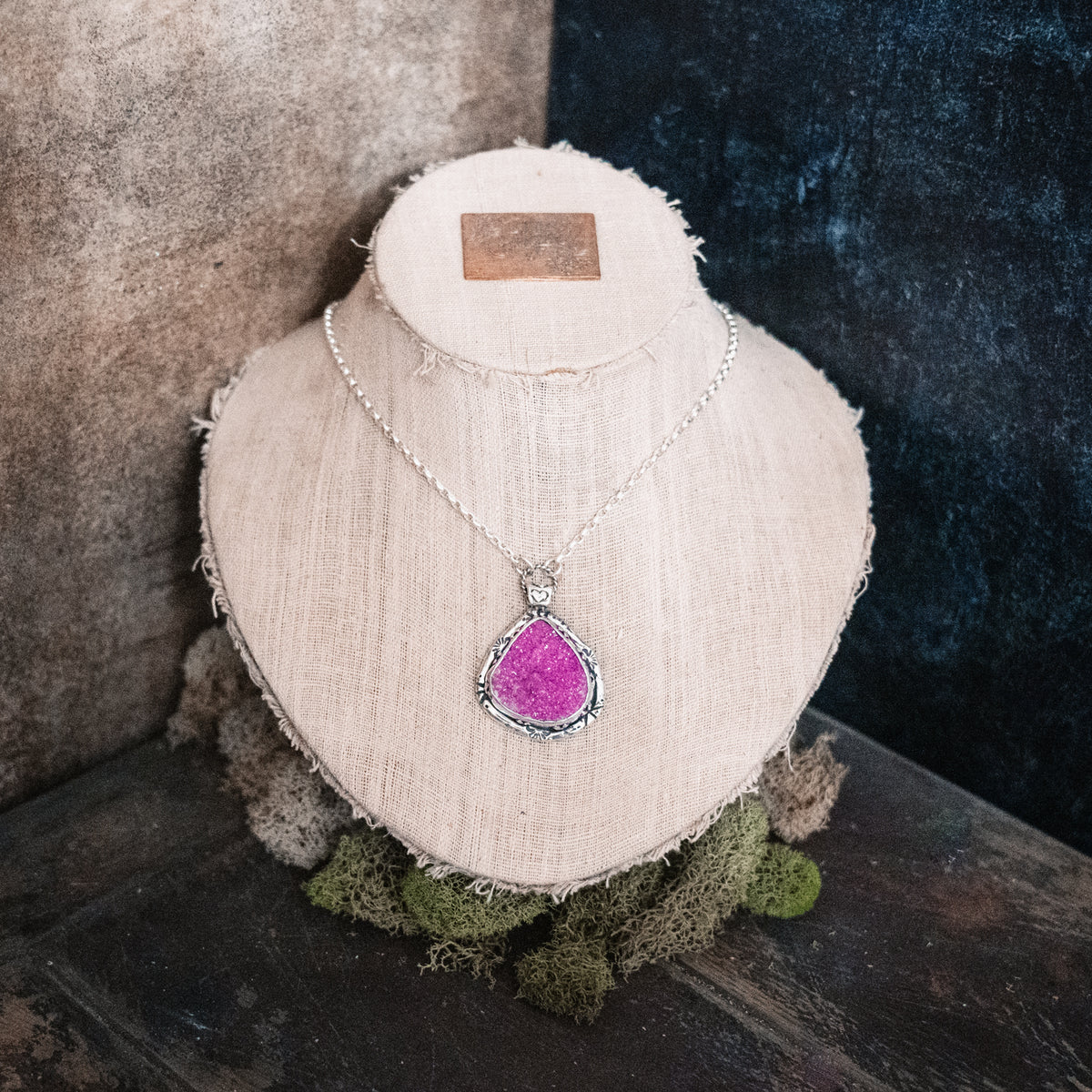 See with your Heart Cobaltoan Necklace