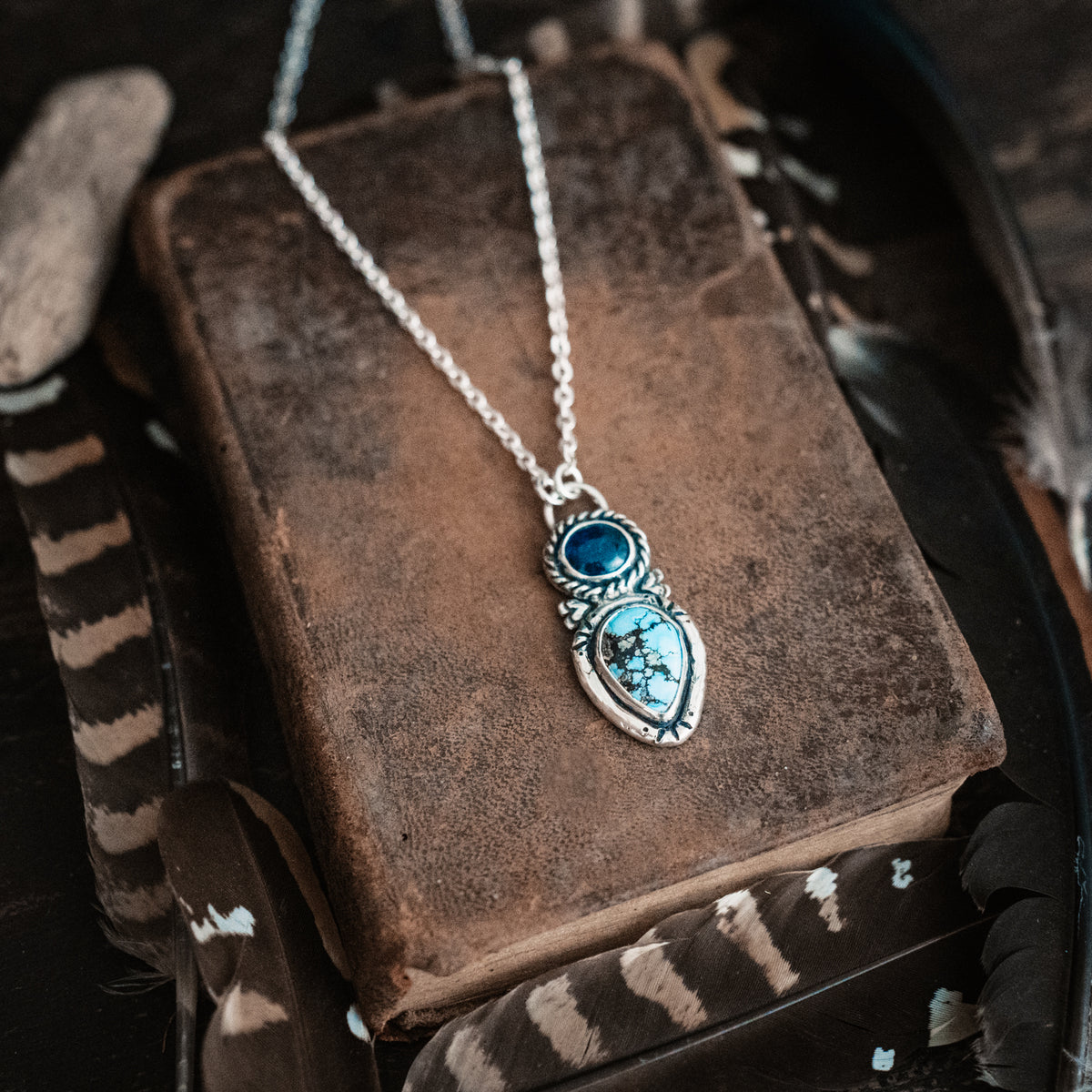Shadow Moon Tanzanite Turquoise Necklace