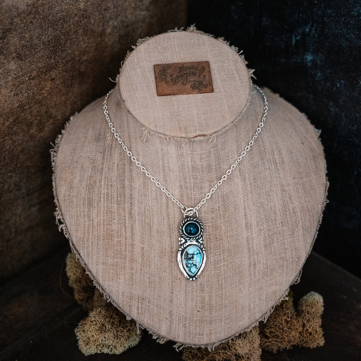 Shadow Moon Tanzanite Turquoise Necklace