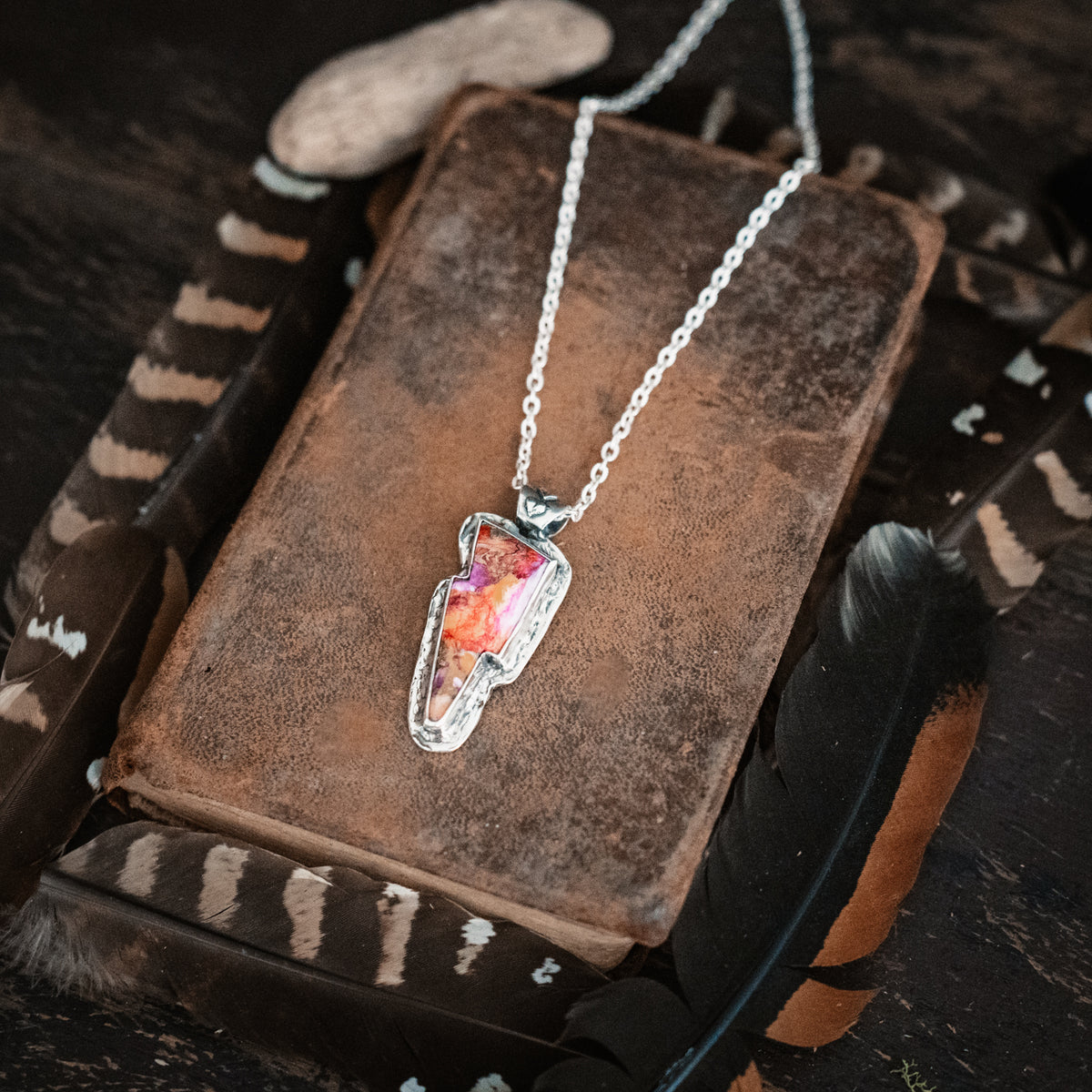Lightning Bolt Confetti Necklace