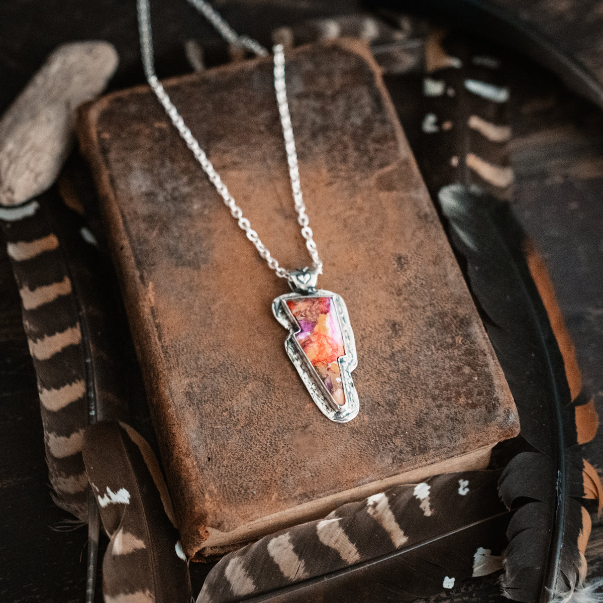 Lightning Bolt Confetti Necklace