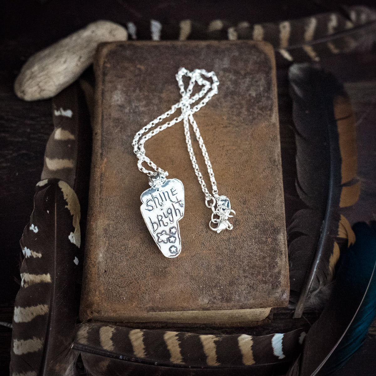 Lightning Bolt White Buffalo Necklace