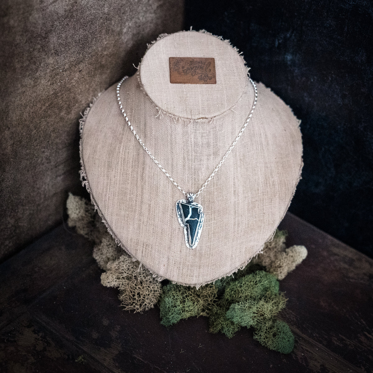 Lightning Bolt White Buffalo Necklace