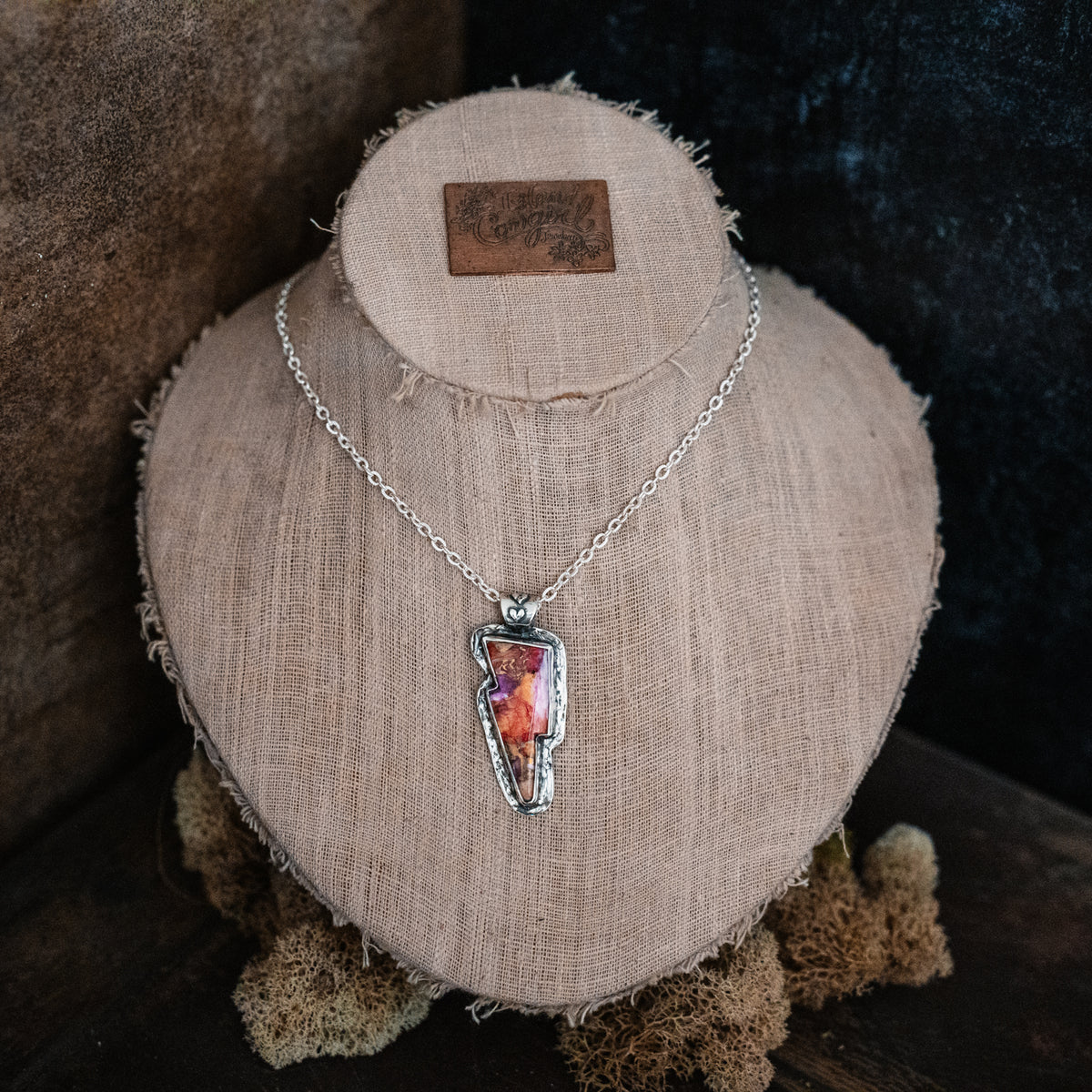 Lightning Bolt Confetti Necklace