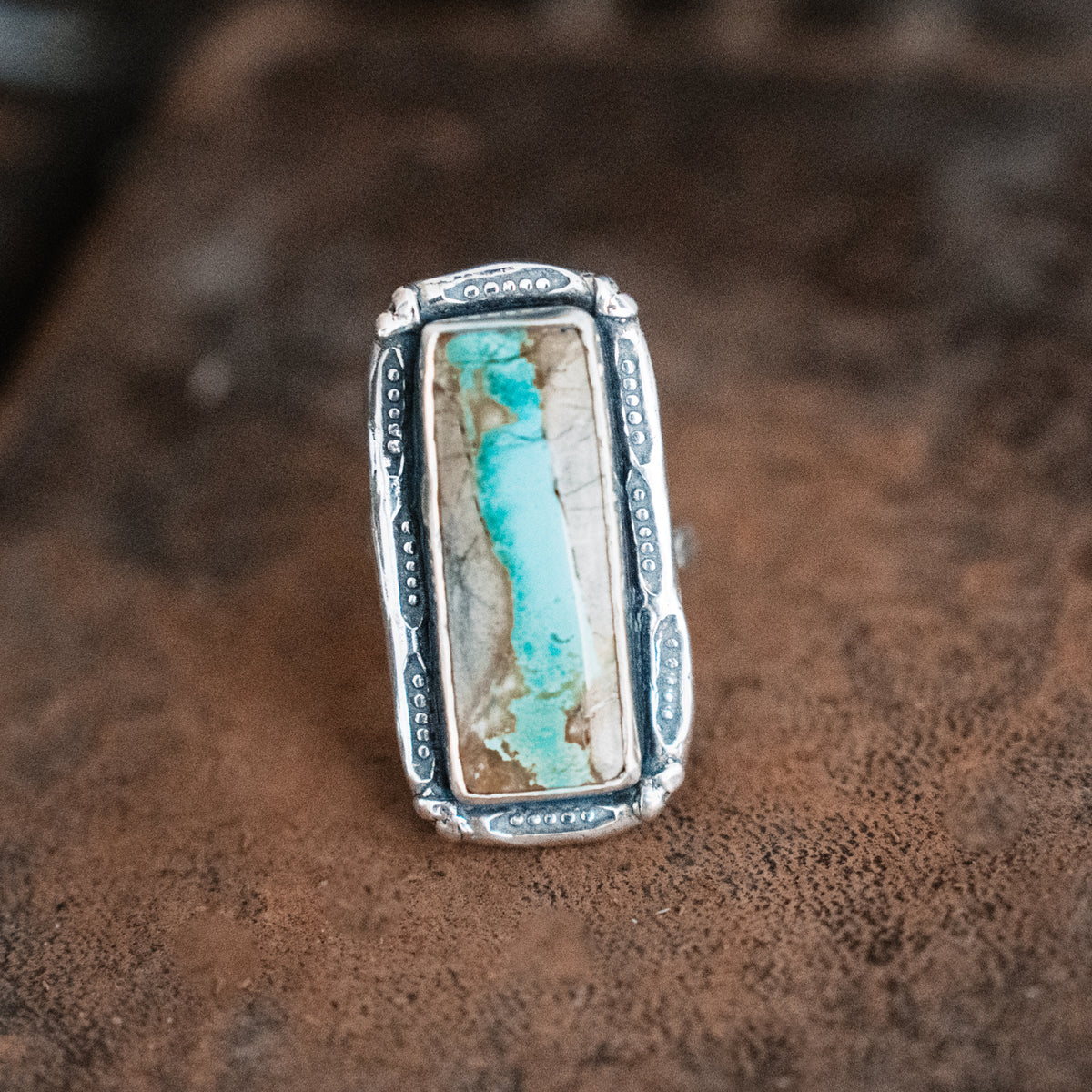 Spirit Waters Ribbon Turquoise Ring- adjusted to your size