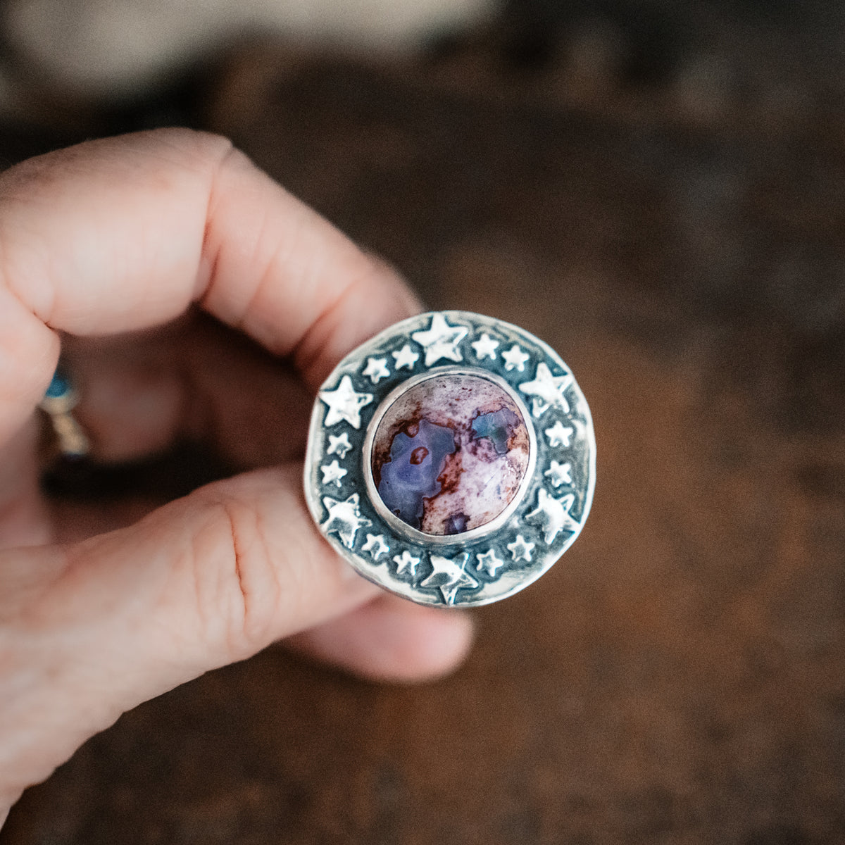 Starry Night Cantera Opal Ring- adjusted to your size