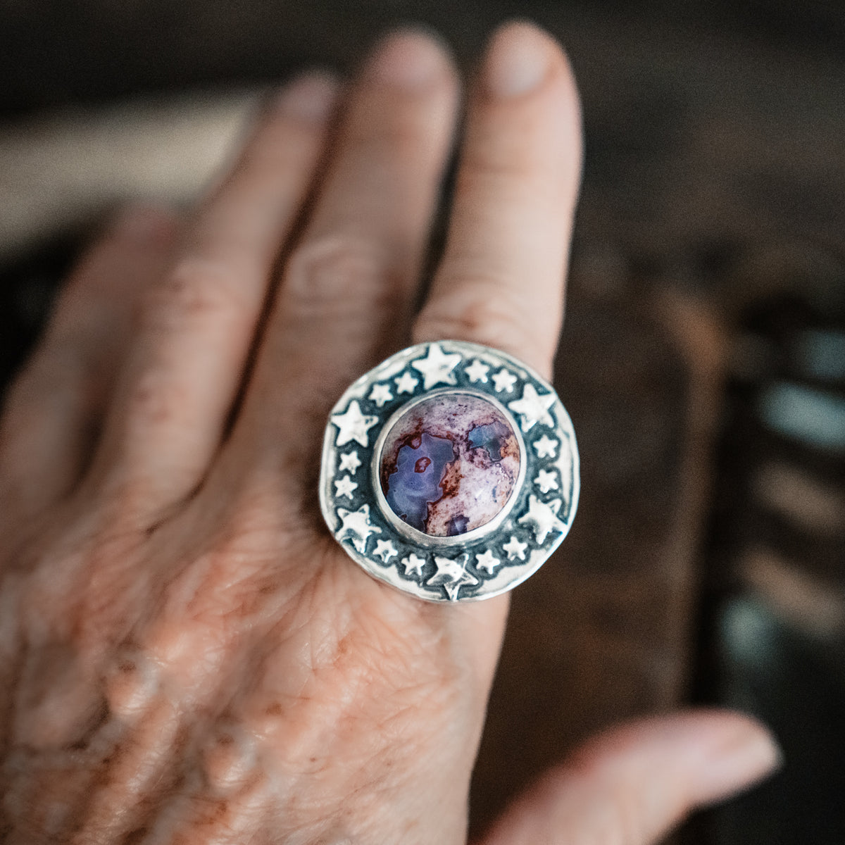 Starry Night Cantera Opal Ring- adjusted to your size