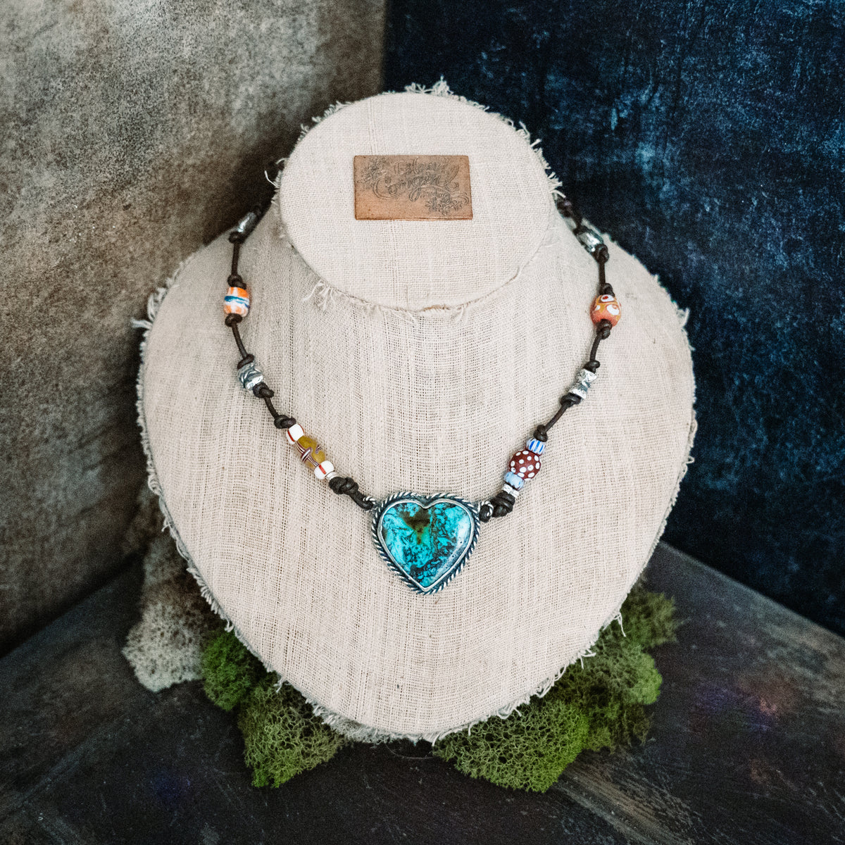 Strong Beautiful Brave African Trade Bead Necklace