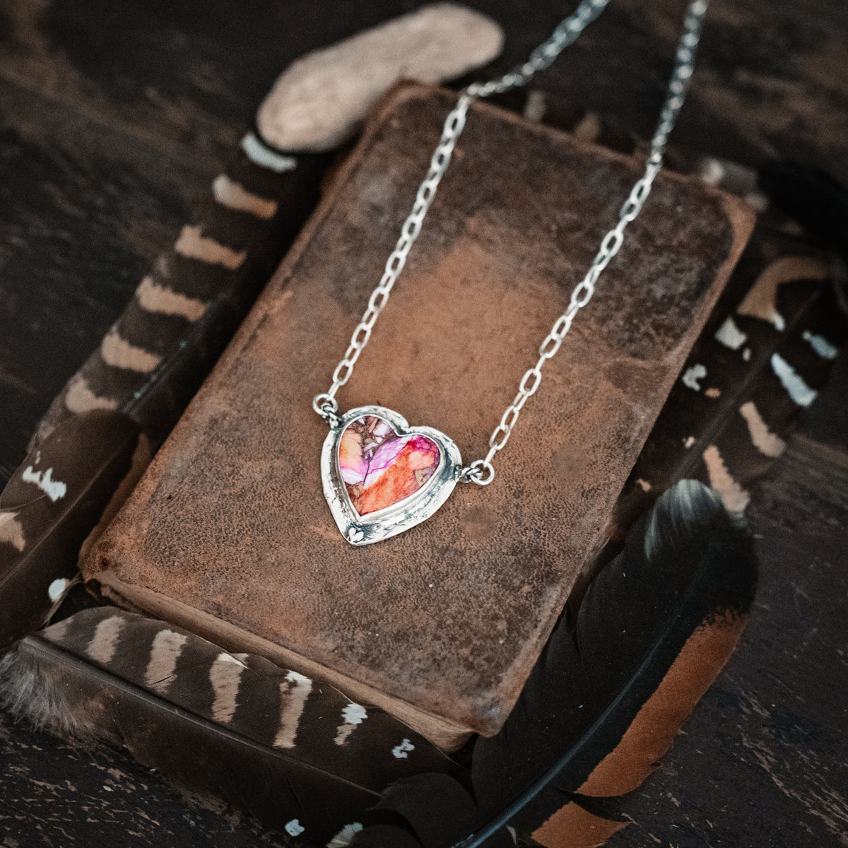 Confetti Strong Heart Necklace