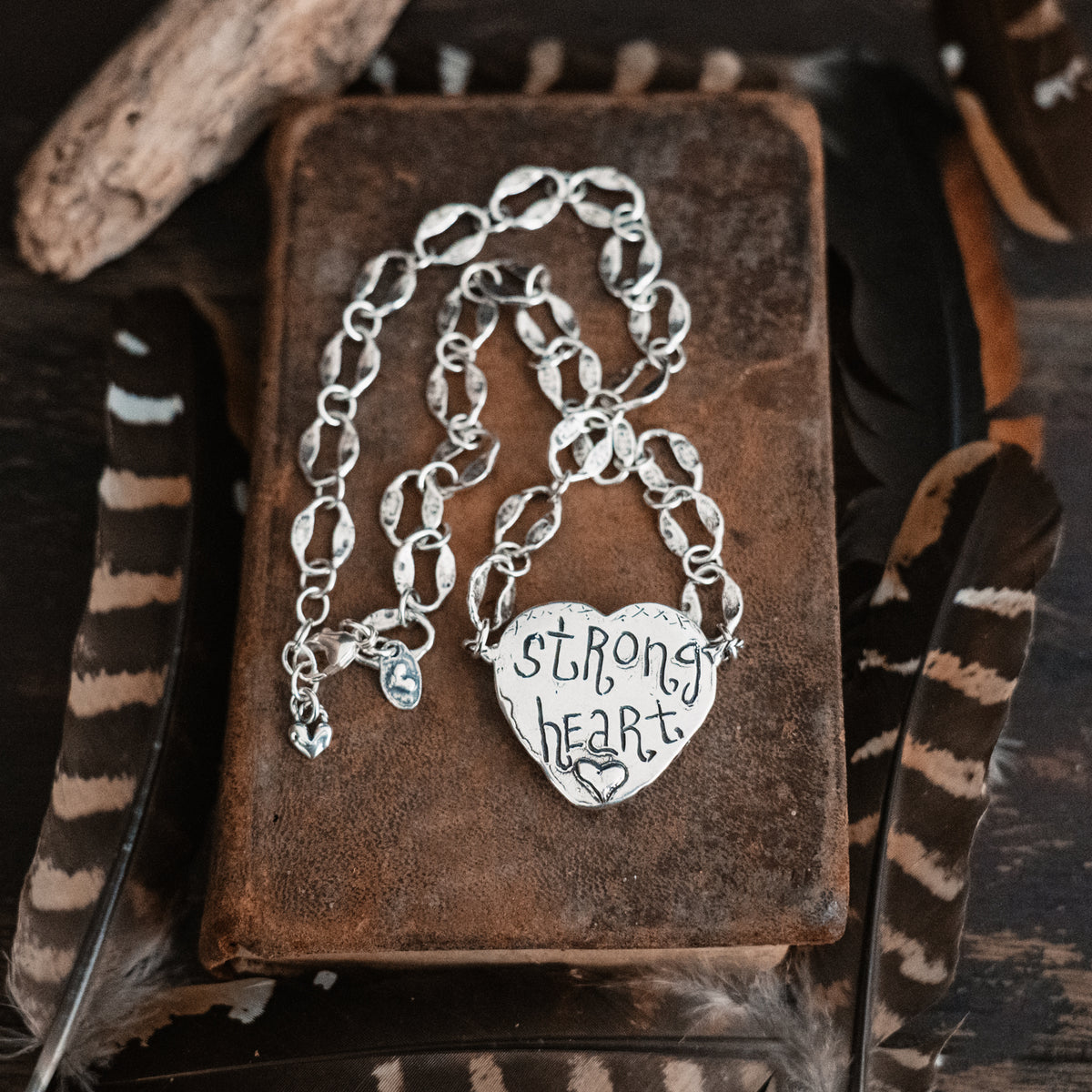 Confetti Strong Heart Necklace