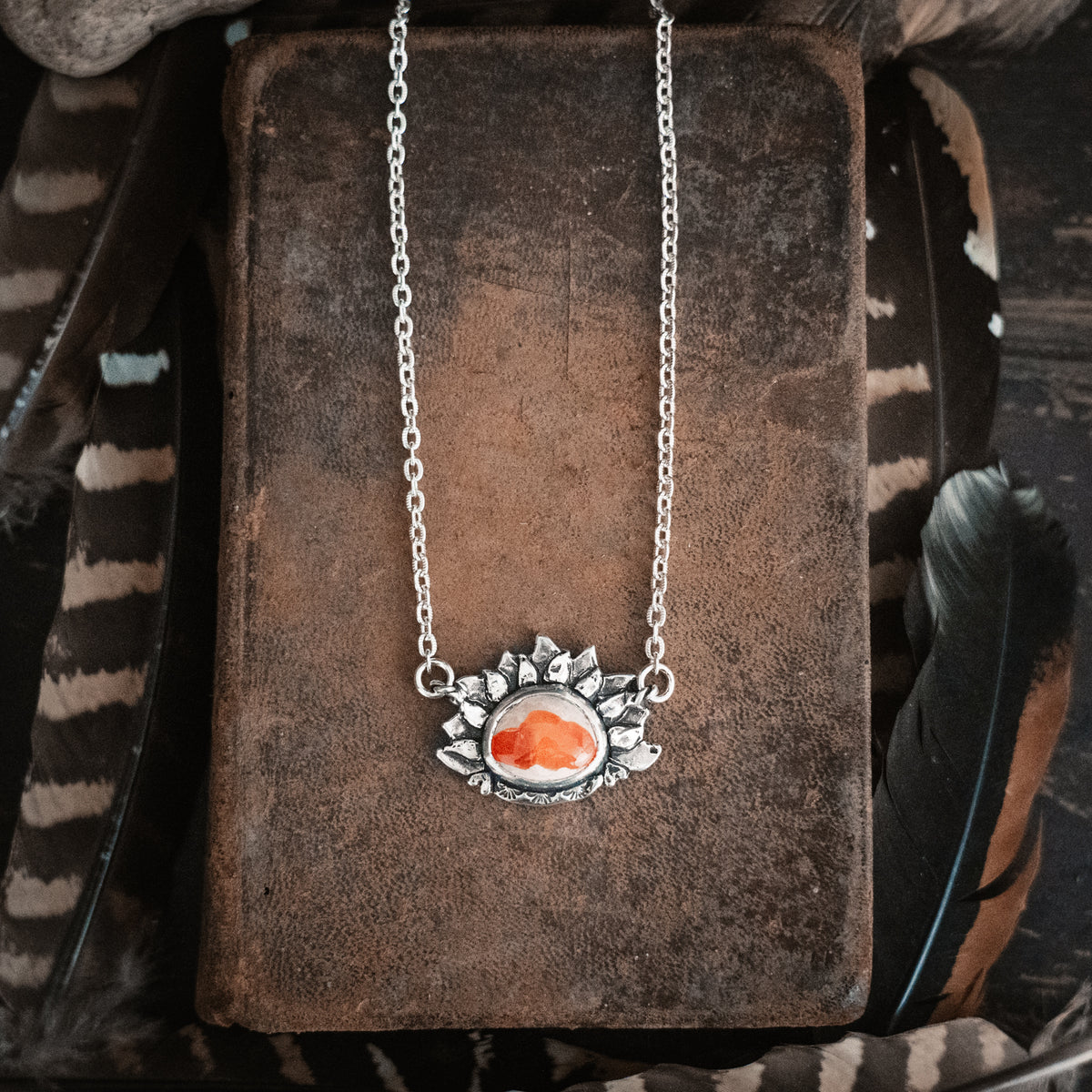 Follow the Sun Fire Opal Necklace