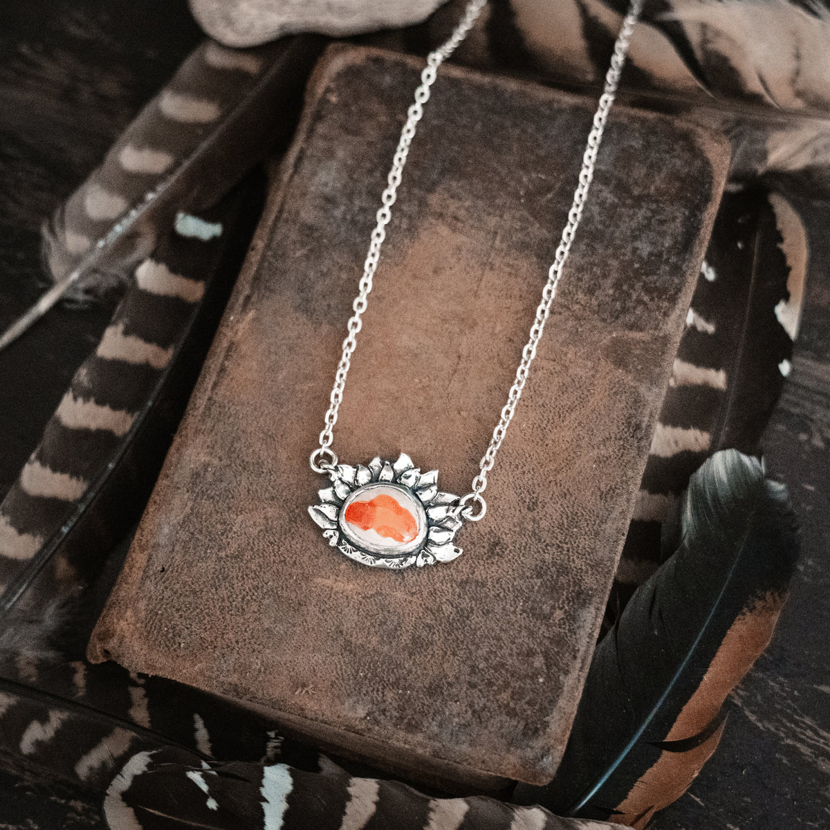 Follow the Sun Fire Opal Necklace