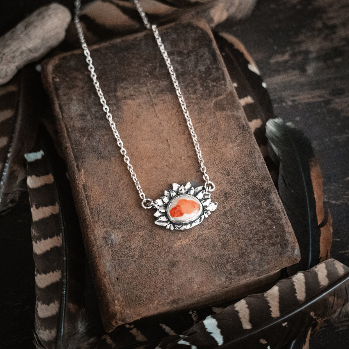 Follow the Sun Fire Opal Necklace
