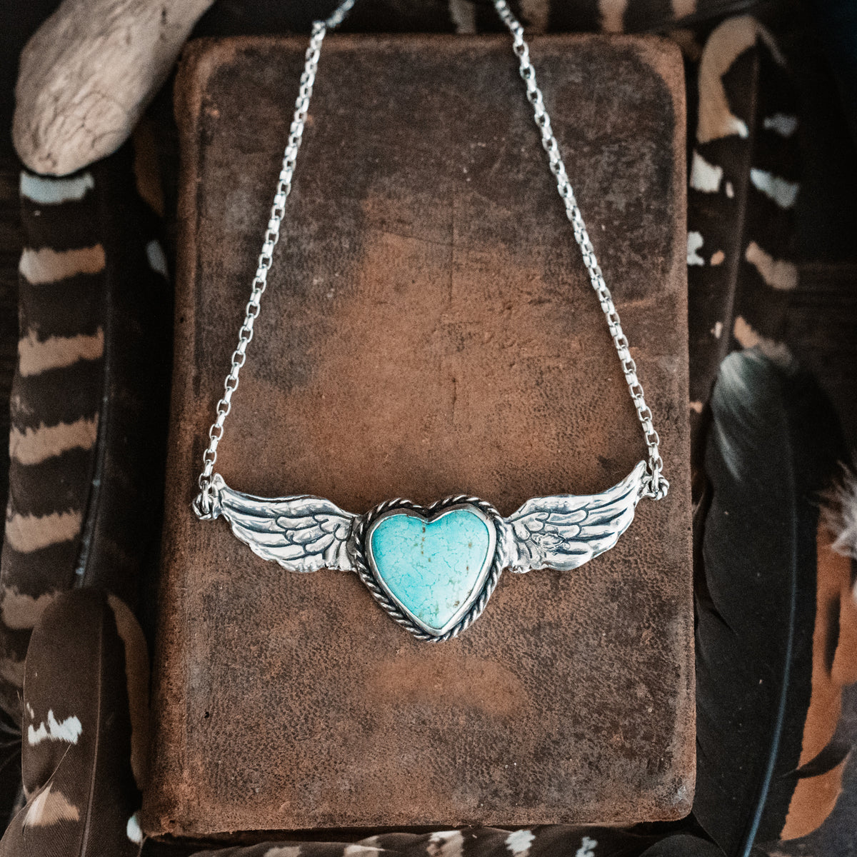 This Soul Has Wings Turquoise Necklace