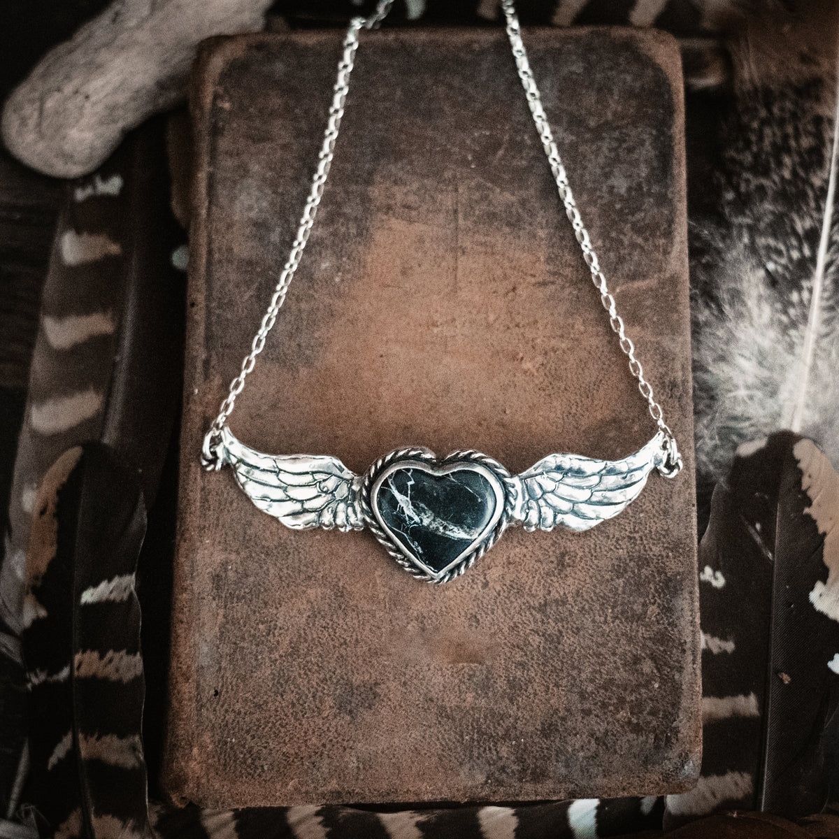 This Soul Has Wings White Buffalo Necklace