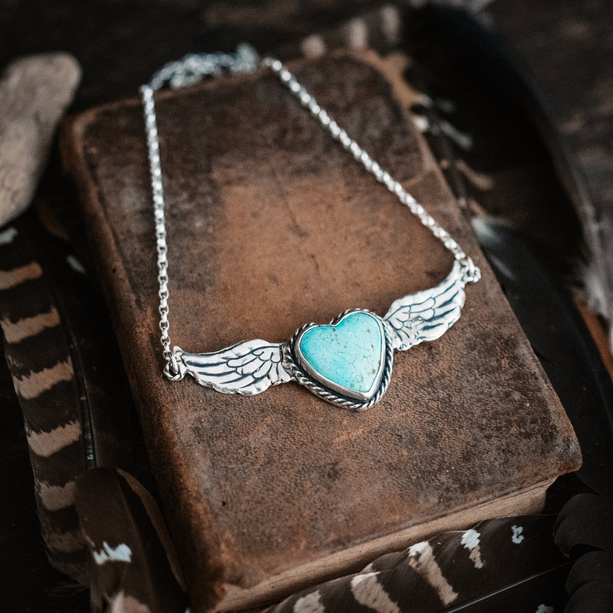 This Soul Has Wings Turquoise Necklace