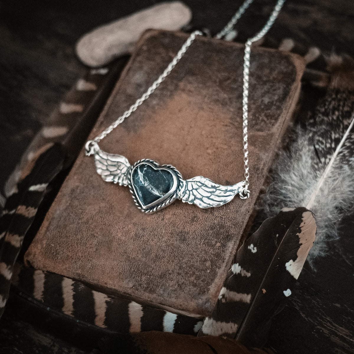 This Soul Has Wings White Buffalo Necklace