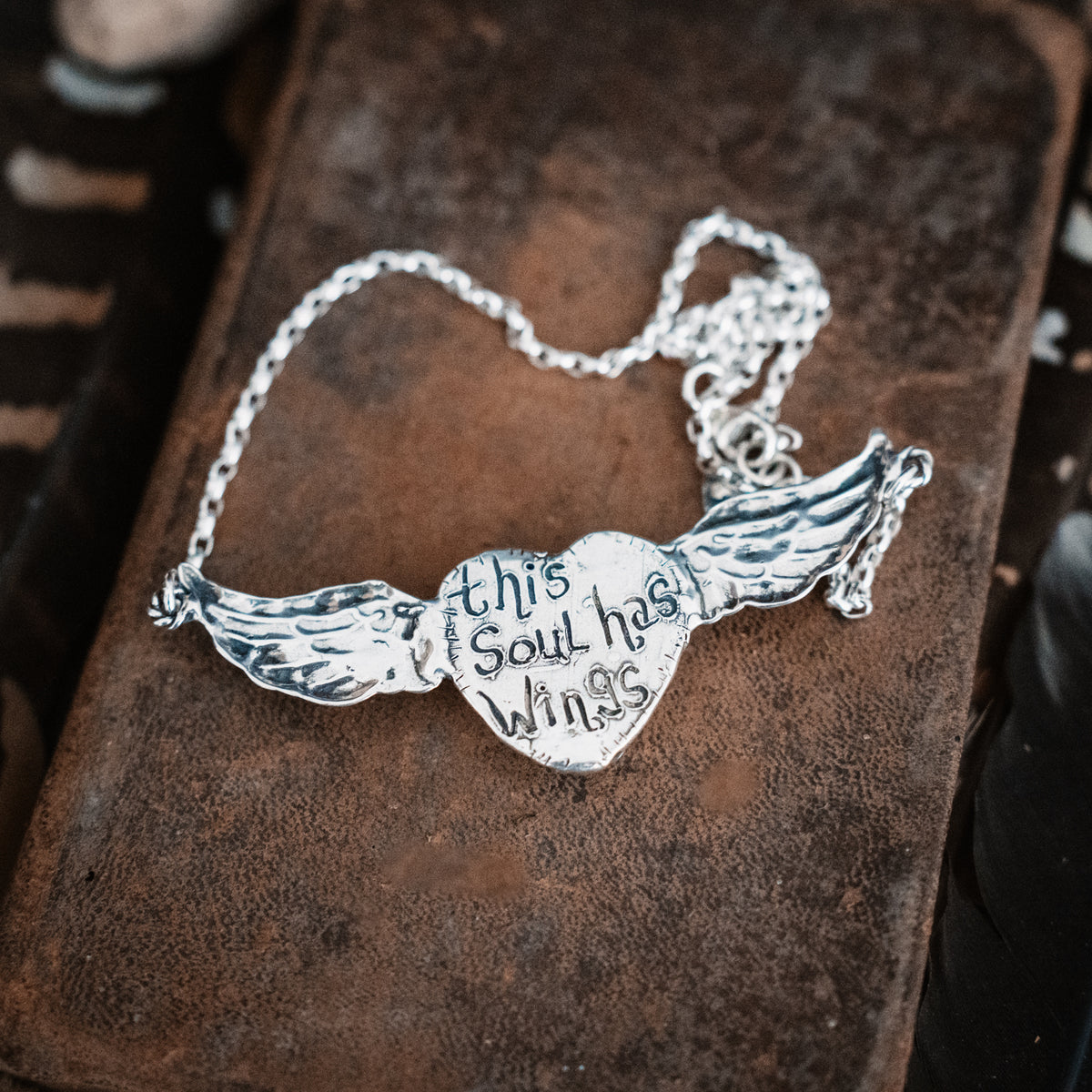 This Soul Has Wings Turquoise Necklace