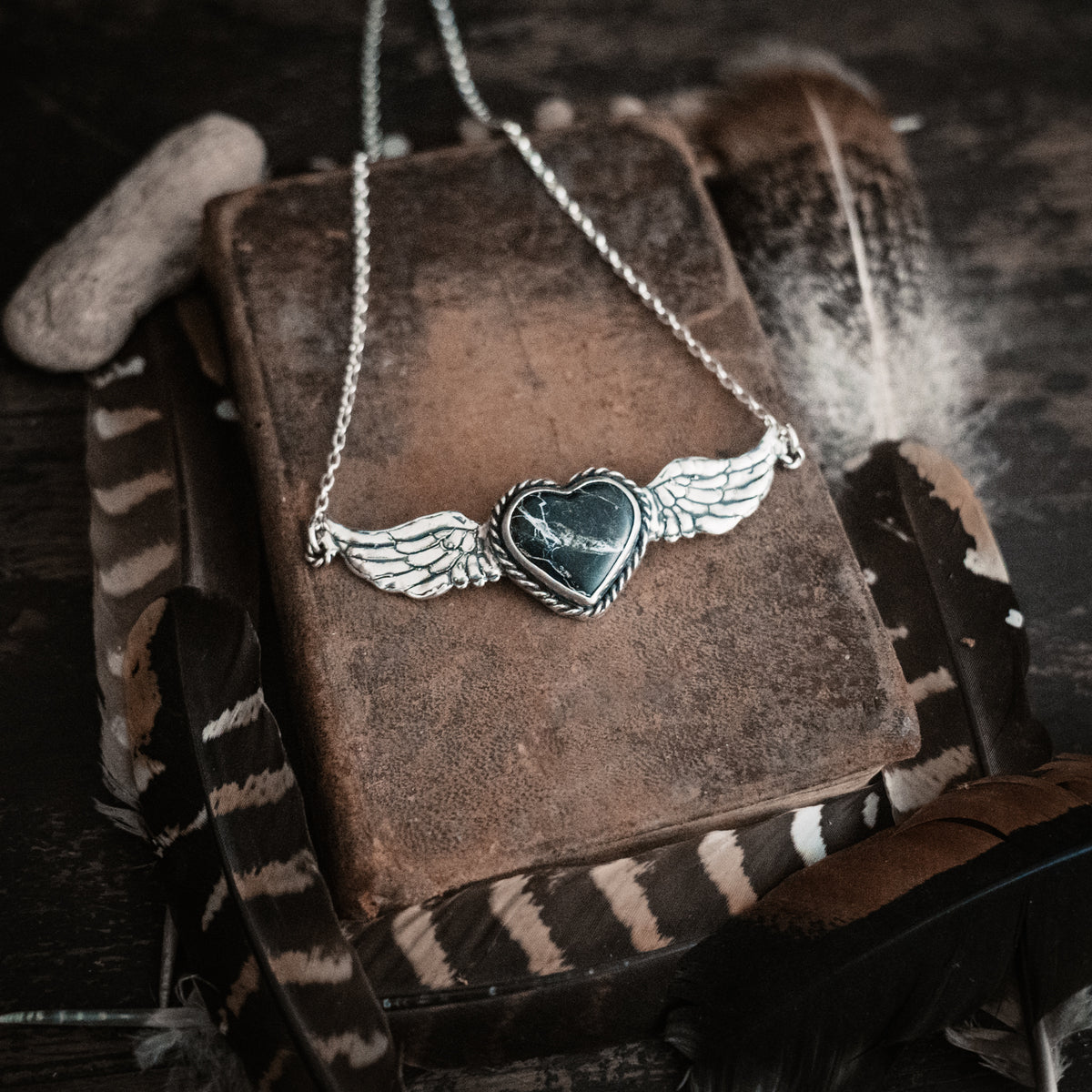 This Soul Has Wings White Buffalo Necklace