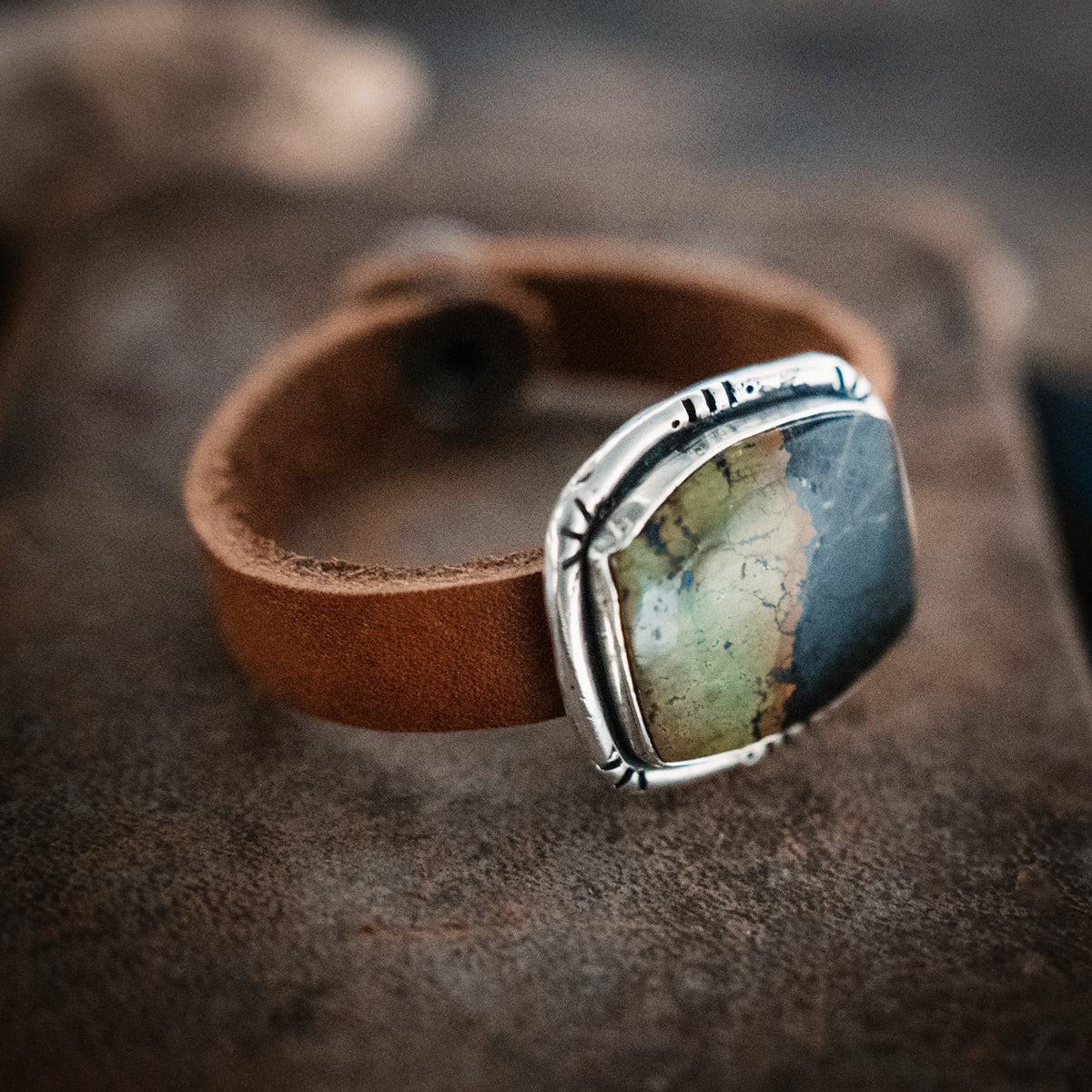 Traveler Black Jack Turquoise Bracelet