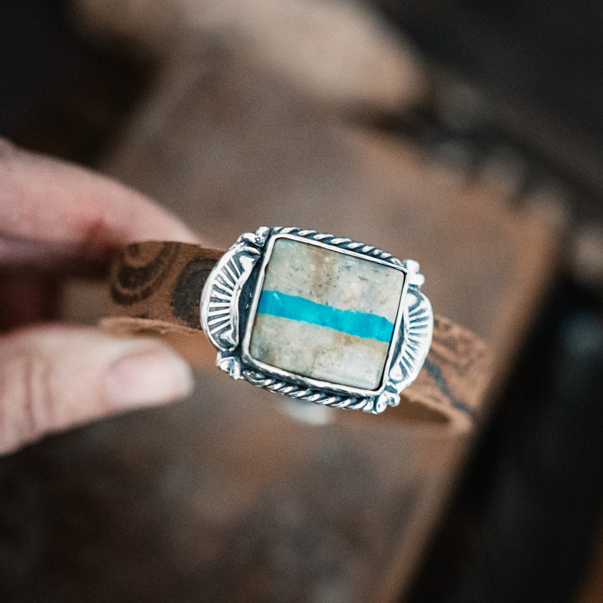 Traveler Ribbon Turquoise Bracelet
