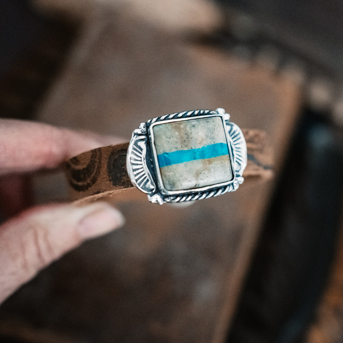 Traveler Ribbon Turquoise Bracelet