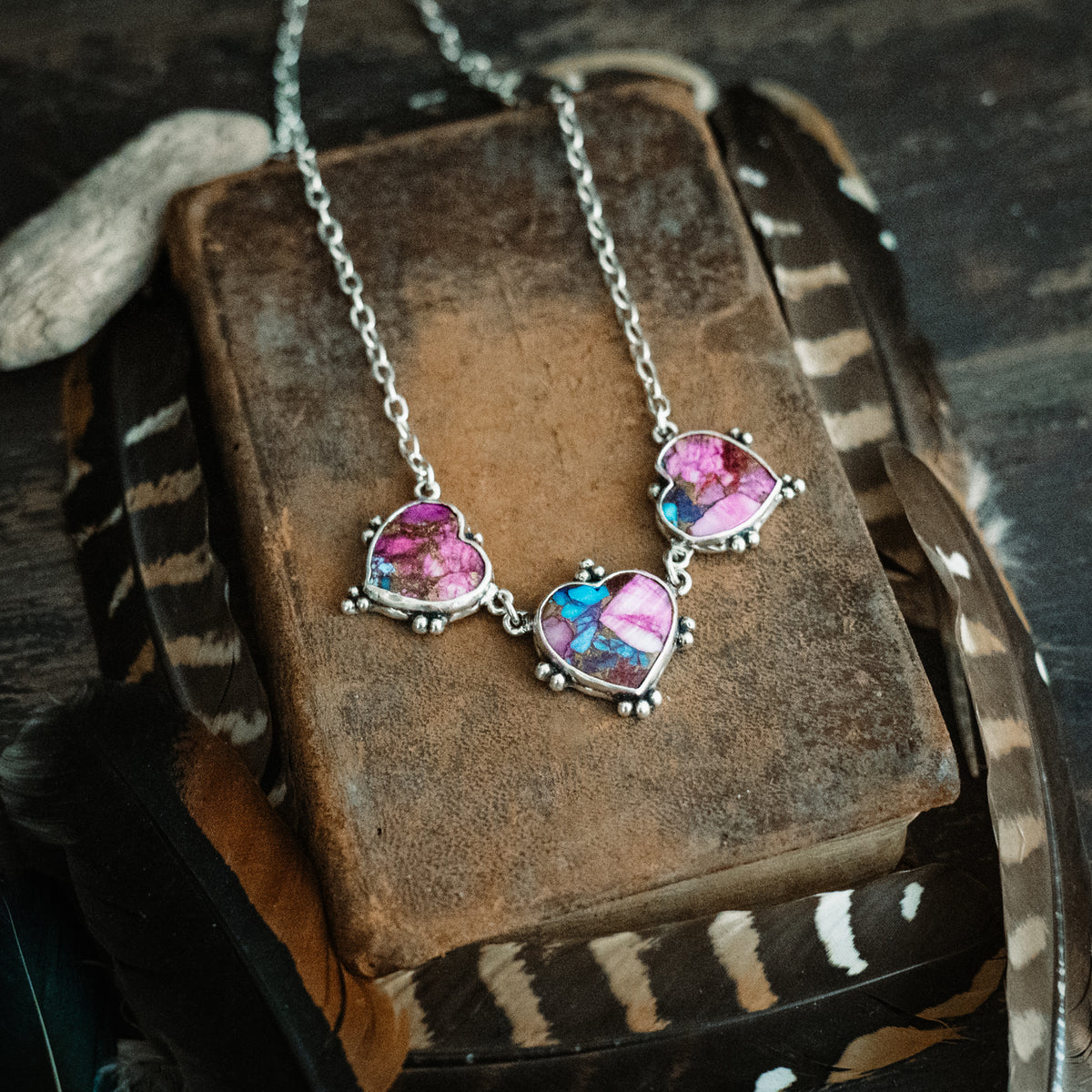Trinity Confetti Turquoise Necklace