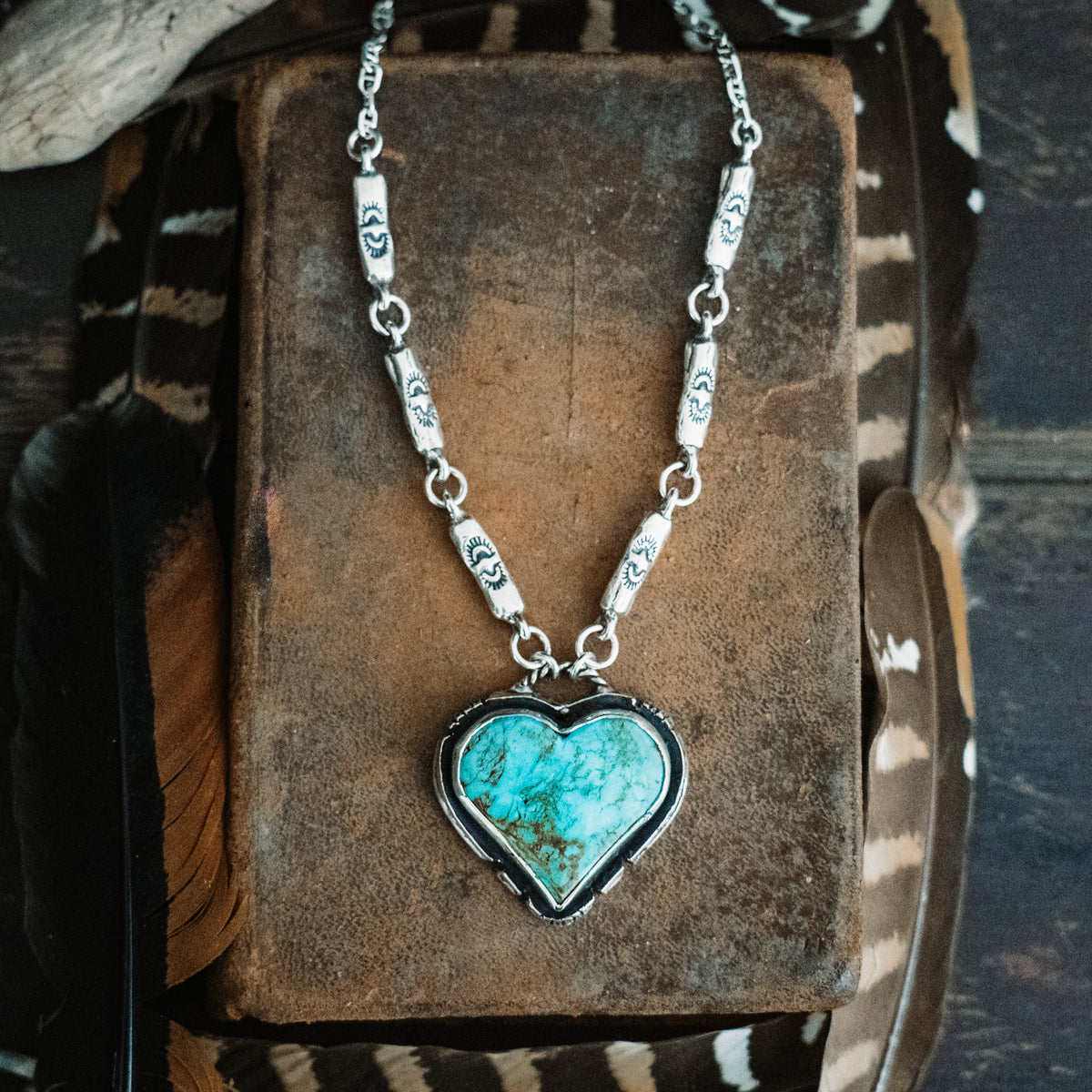 True Faith Heart Turquoise Necklace