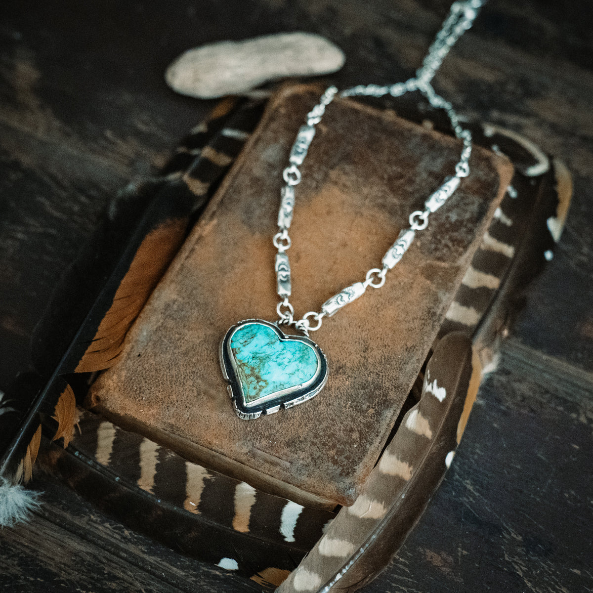 True Faith Heart Turquoise Necklace