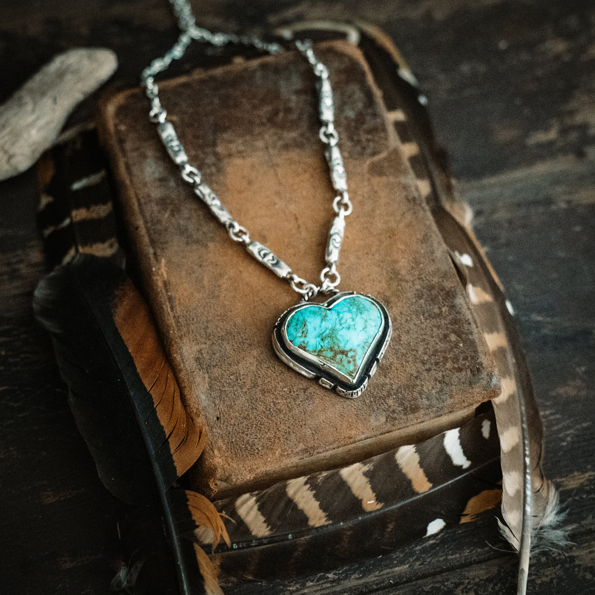 True Faith Heart Turquoise Necklace