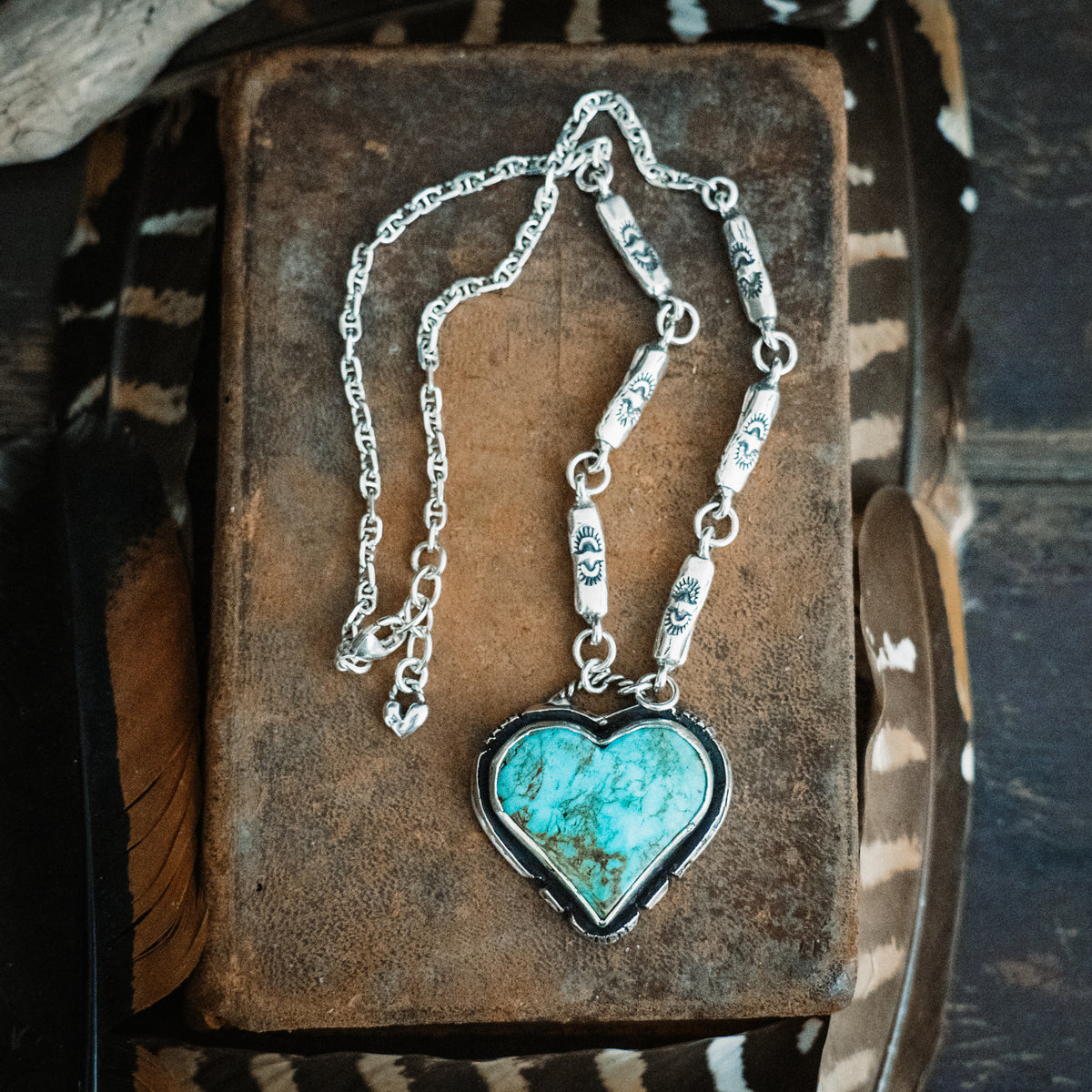 True Faith Heart Turquoise Necklace