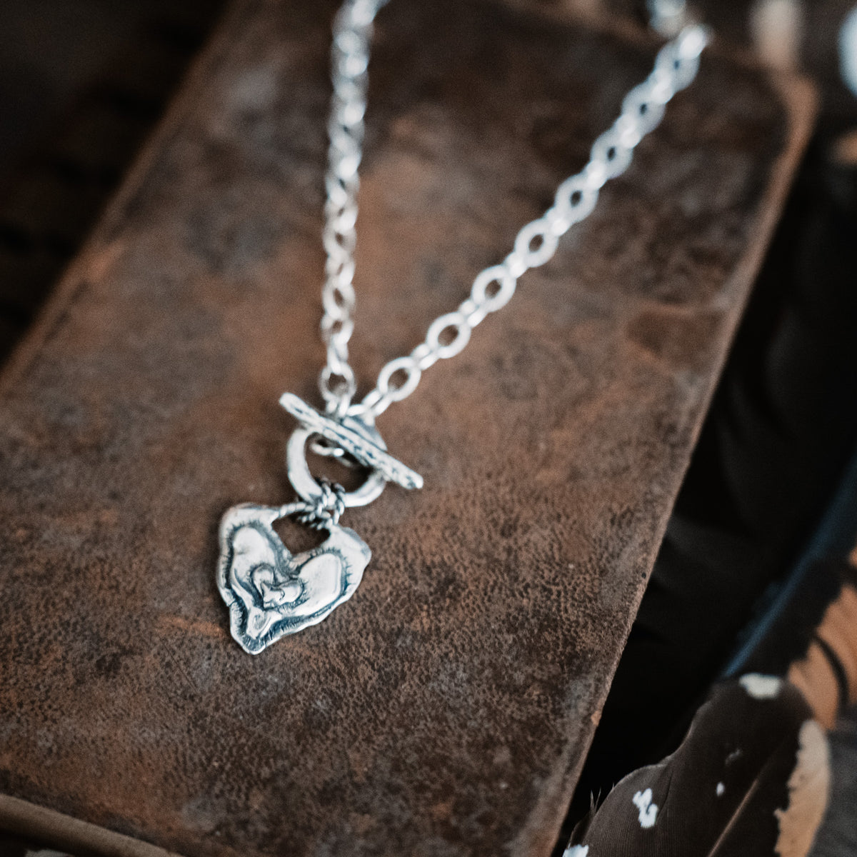 heart silver necklace