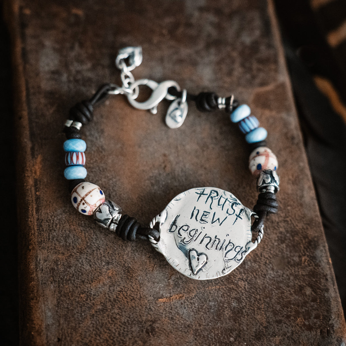New Beginnings African Trade Bead Turquoise Bracelet