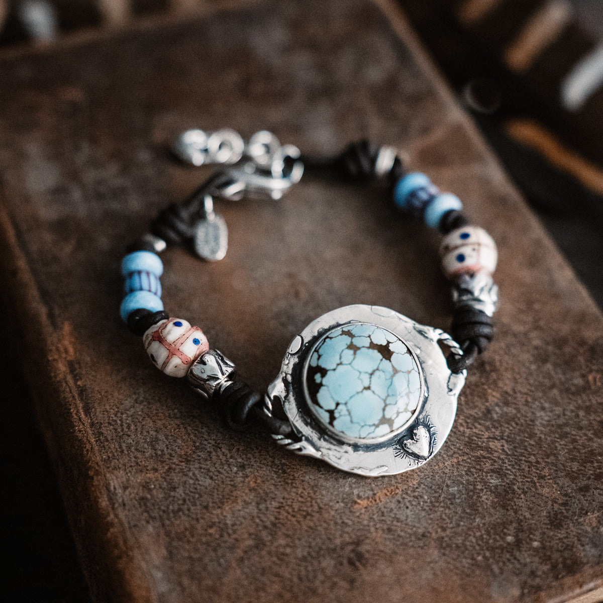 New Beginnings African Trade Bead Turquoise Bracelet