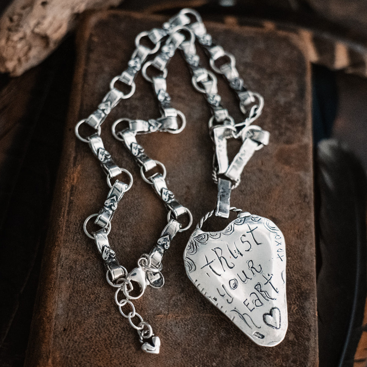 Trust Your Heart Warrior Necklace- Number 8 Turquoise