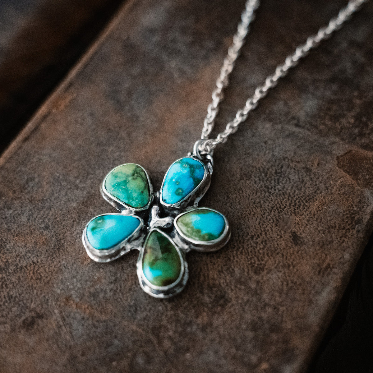 Sonoran Gold Turquoise Bloom Necklace
