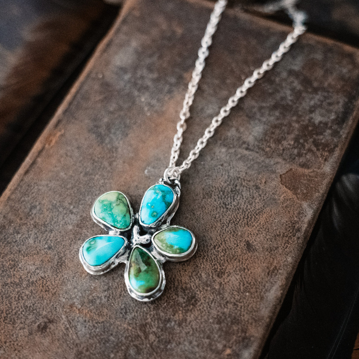 Sonoran Gold Turquoise Bloom Necklace