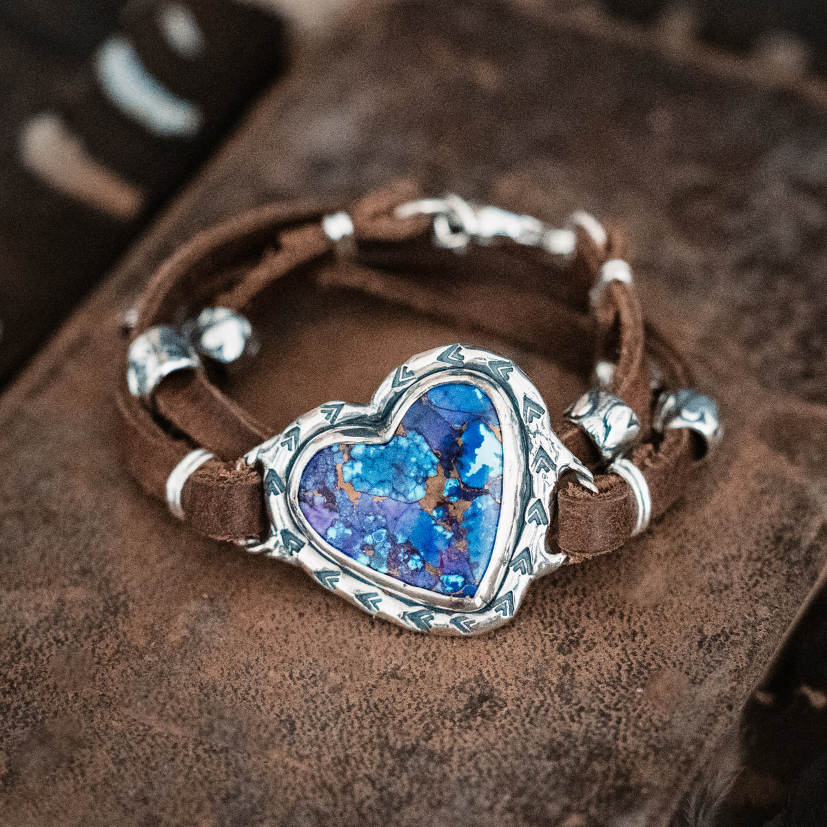 Warrior Heart Purple Confetti Wrap Bracelet