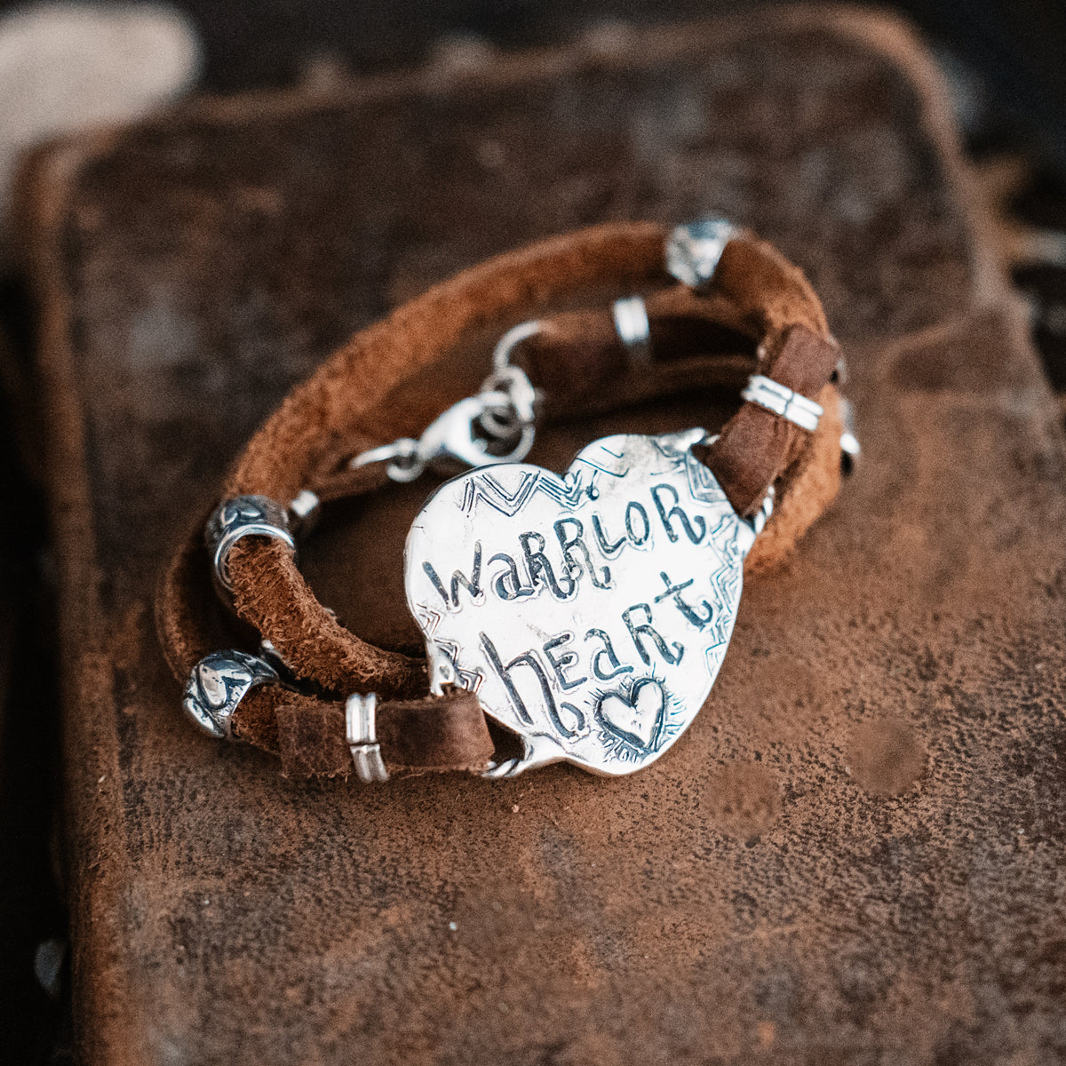 Warrior Heart Purple Confetti Wrap Bracelet