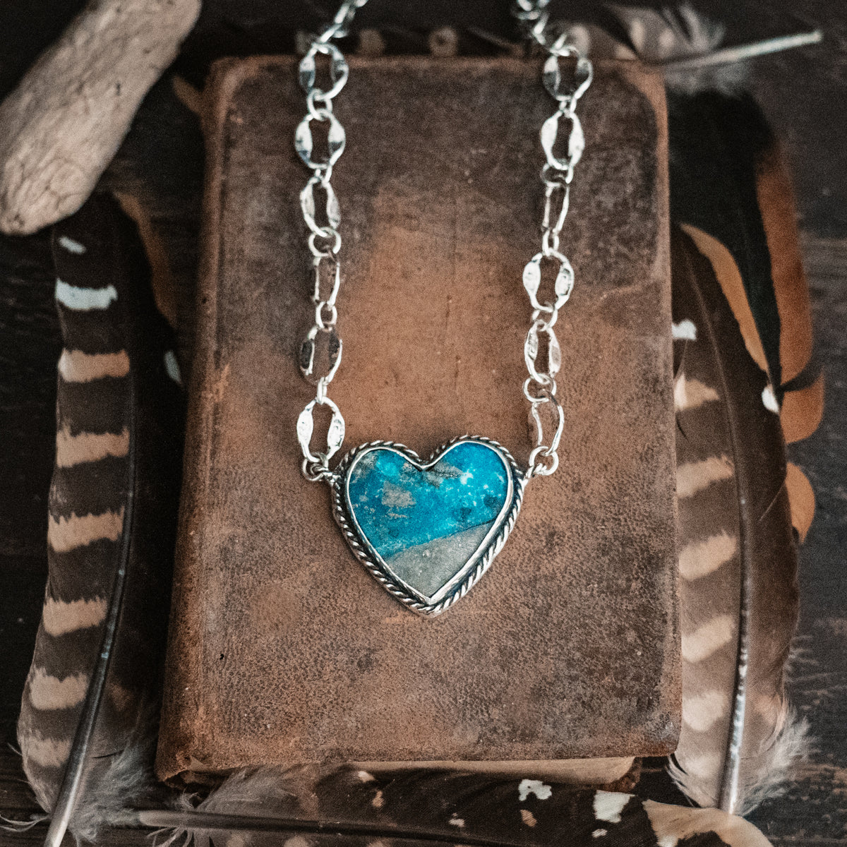 Warrior Heart Morenci Turquoise Necklace
