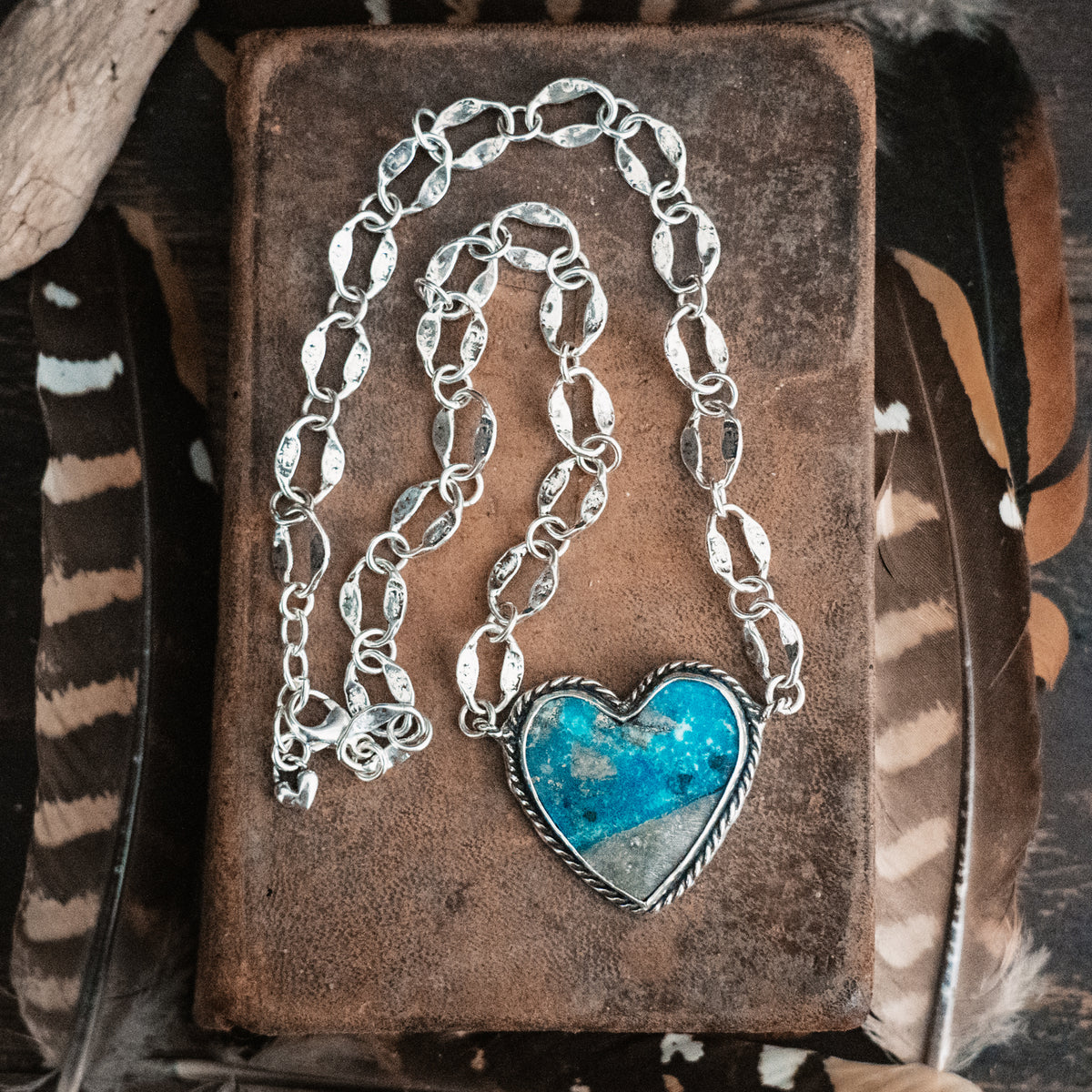 Warrior Heart Morenci Turquoise Necklace