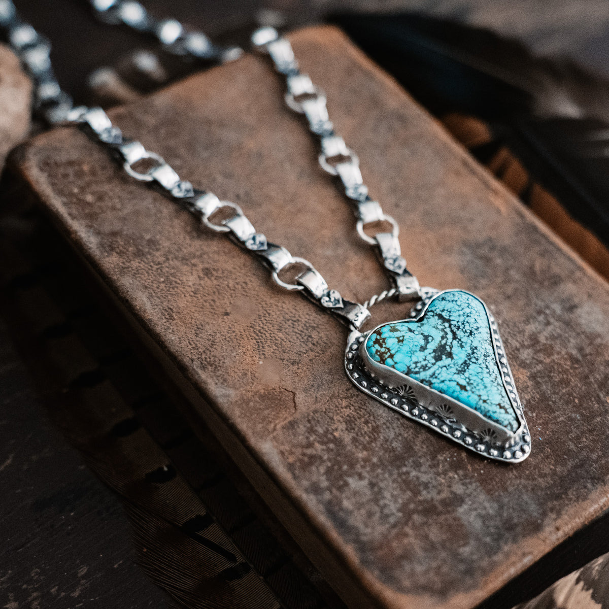 Warrior Heart Turquoise Necklace -1