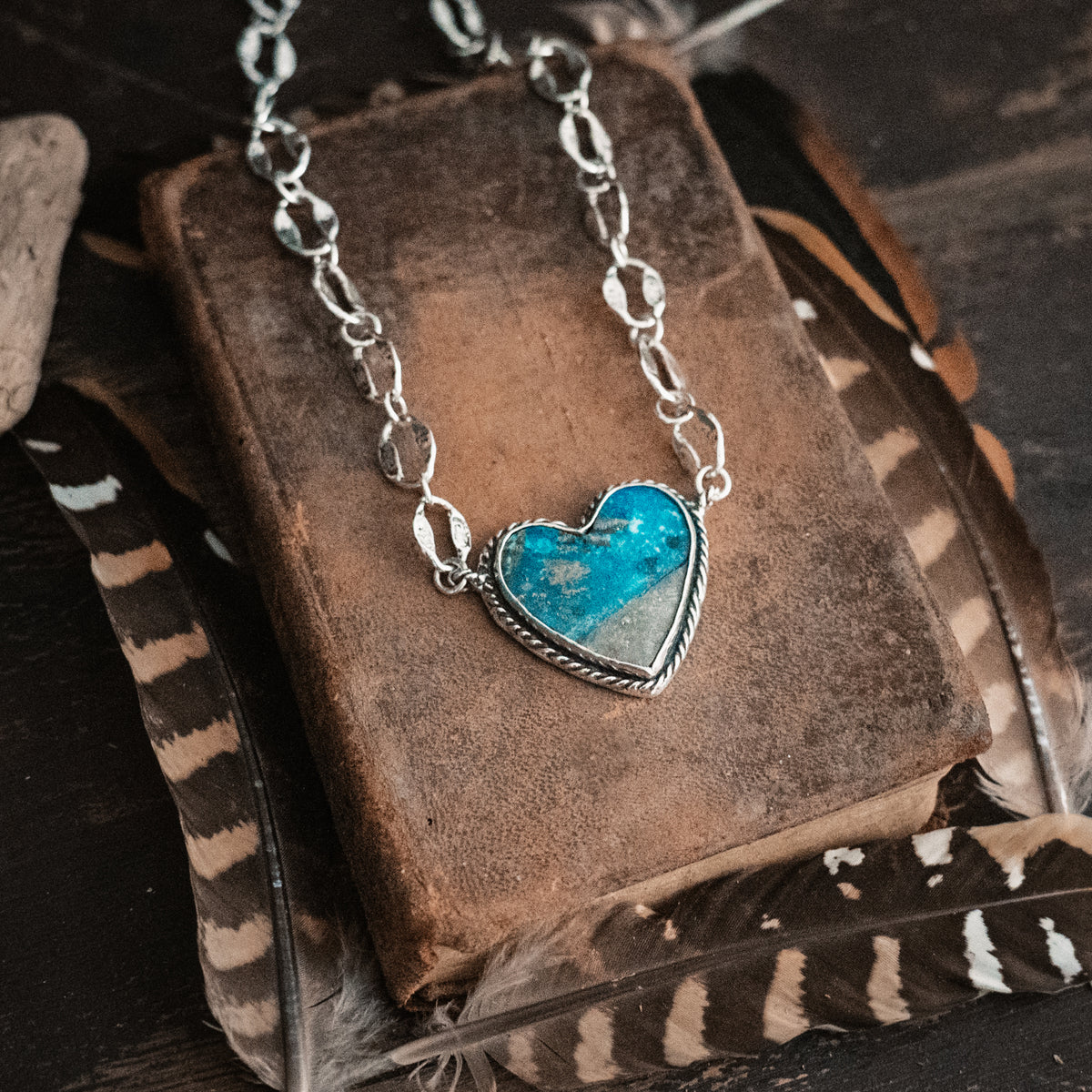Warrior Heart Morenci Turquoise Necklace