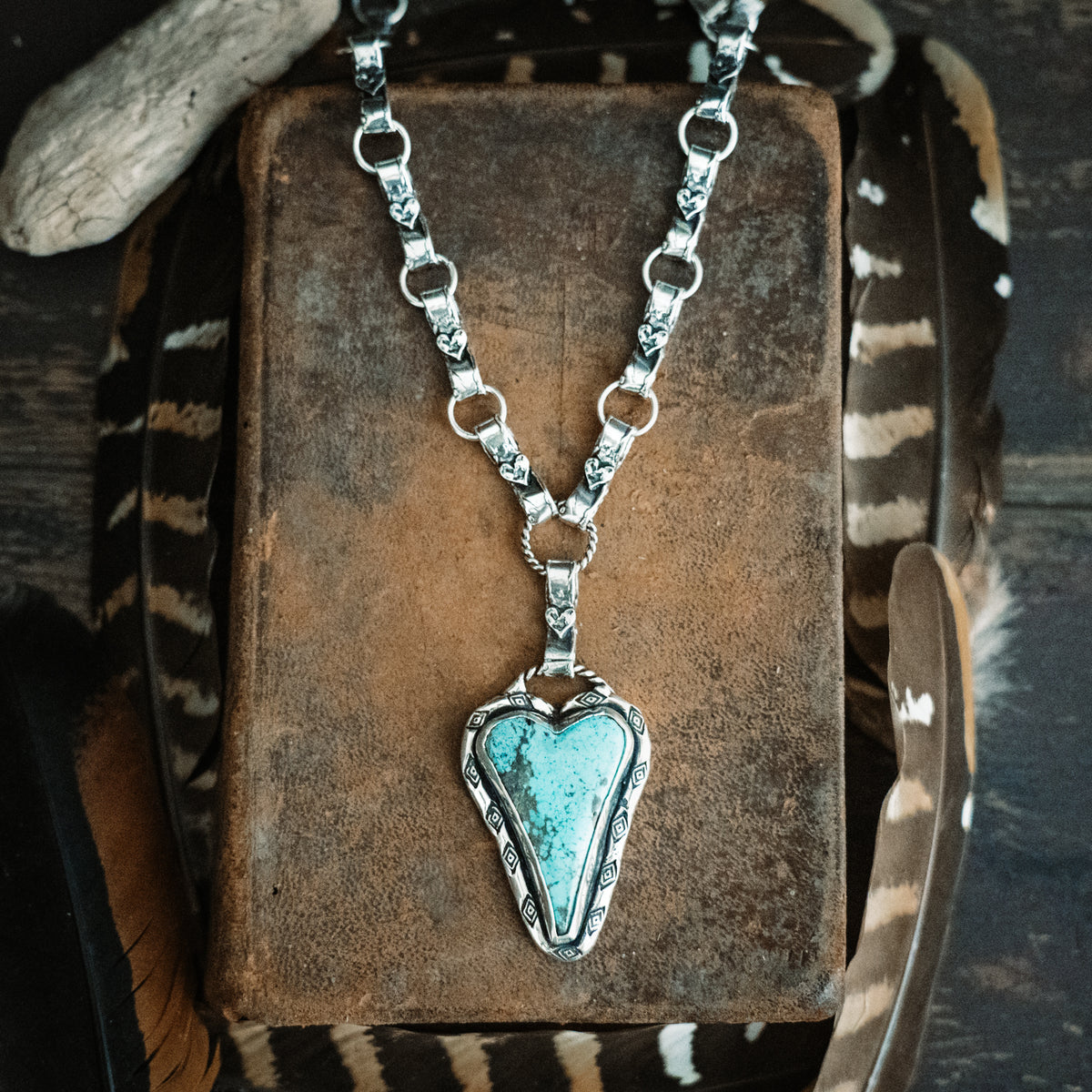 Warrior Heart Turquoise Necklace