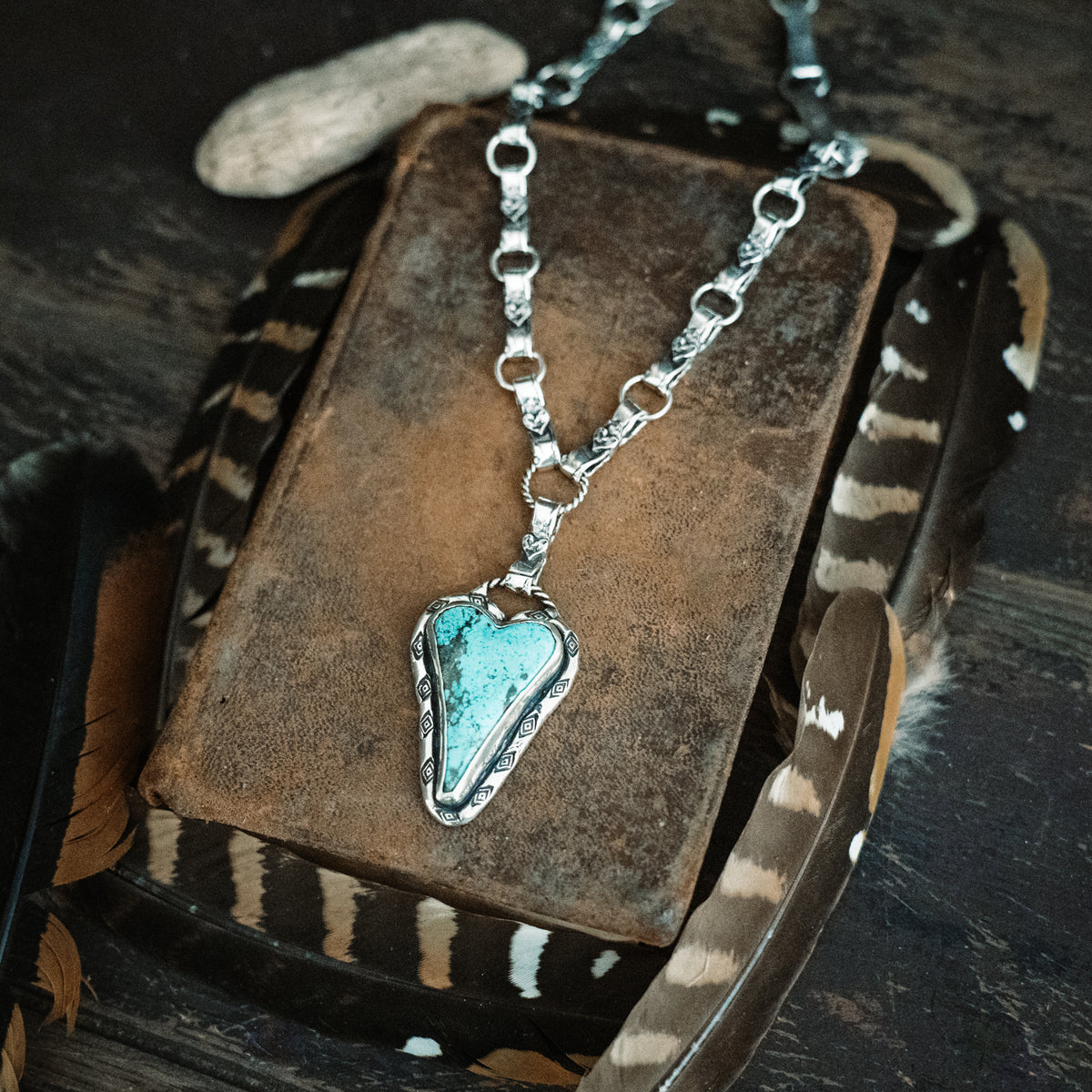 Warrior Heart Turquoise Necklace