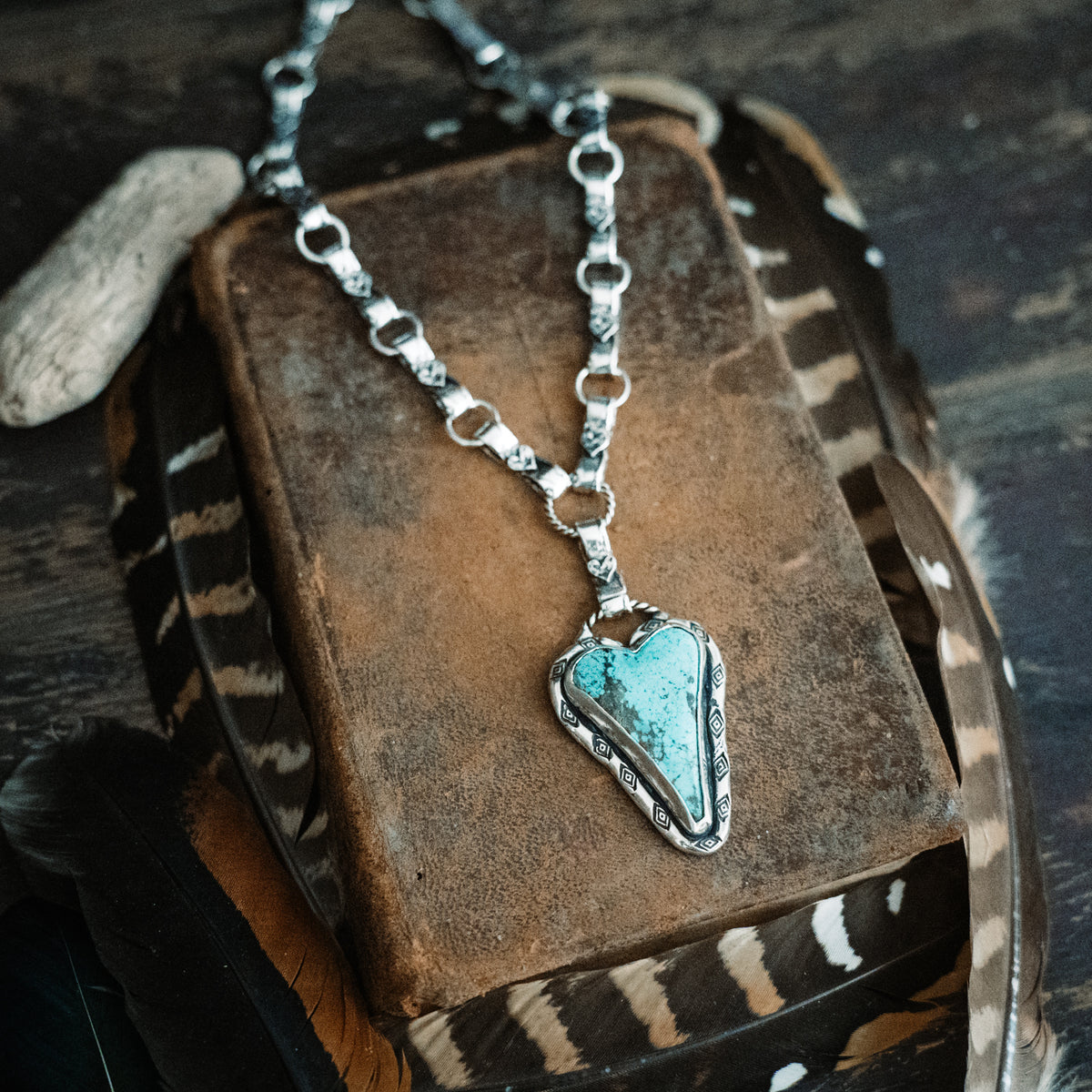 Warrior Heart Turquoise Necklace