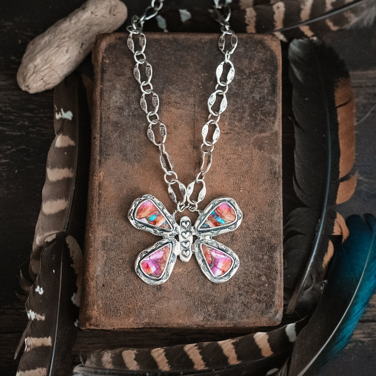 Fly High Butterfly Confetti Necklace
